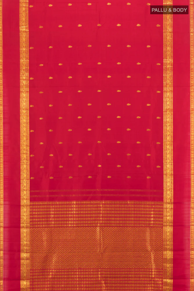 Red Kanjivaram Silk Saree - Image 5