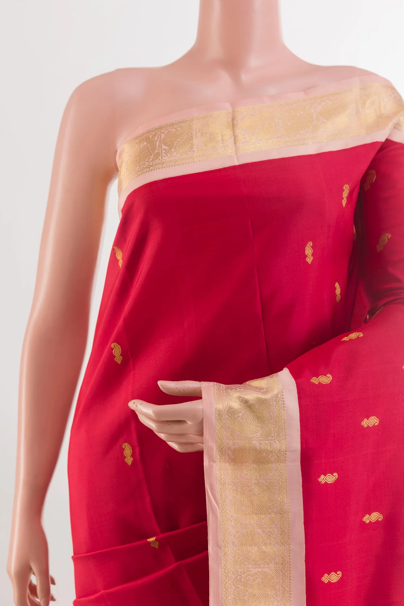 Red Kanjivaram Silk Saree - Image 2