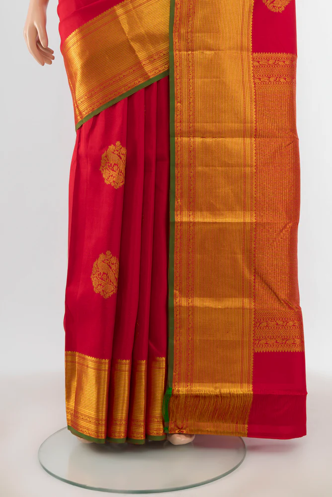 Red Kanjivaram Silk Saree - Image 3