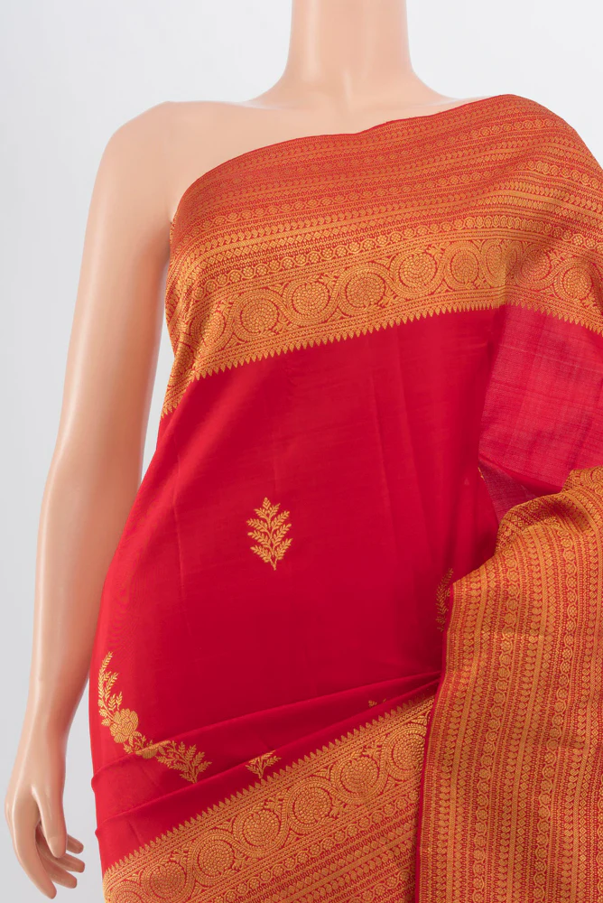 Red Kanjivaram Silk Saree - Image 2