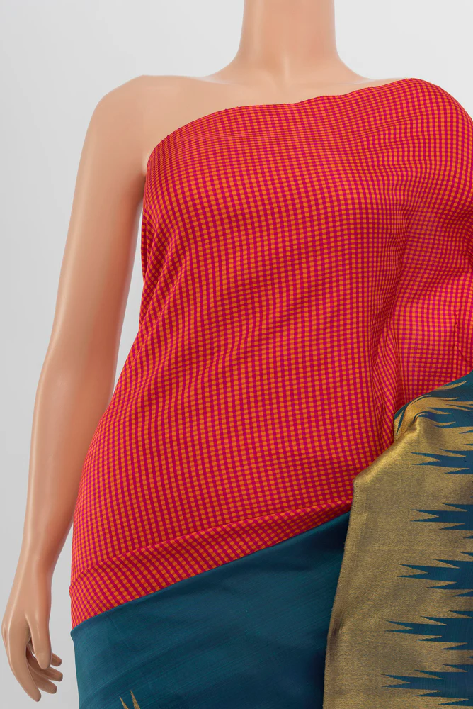 Red Kanjivaram Silk Saree - Image 2
