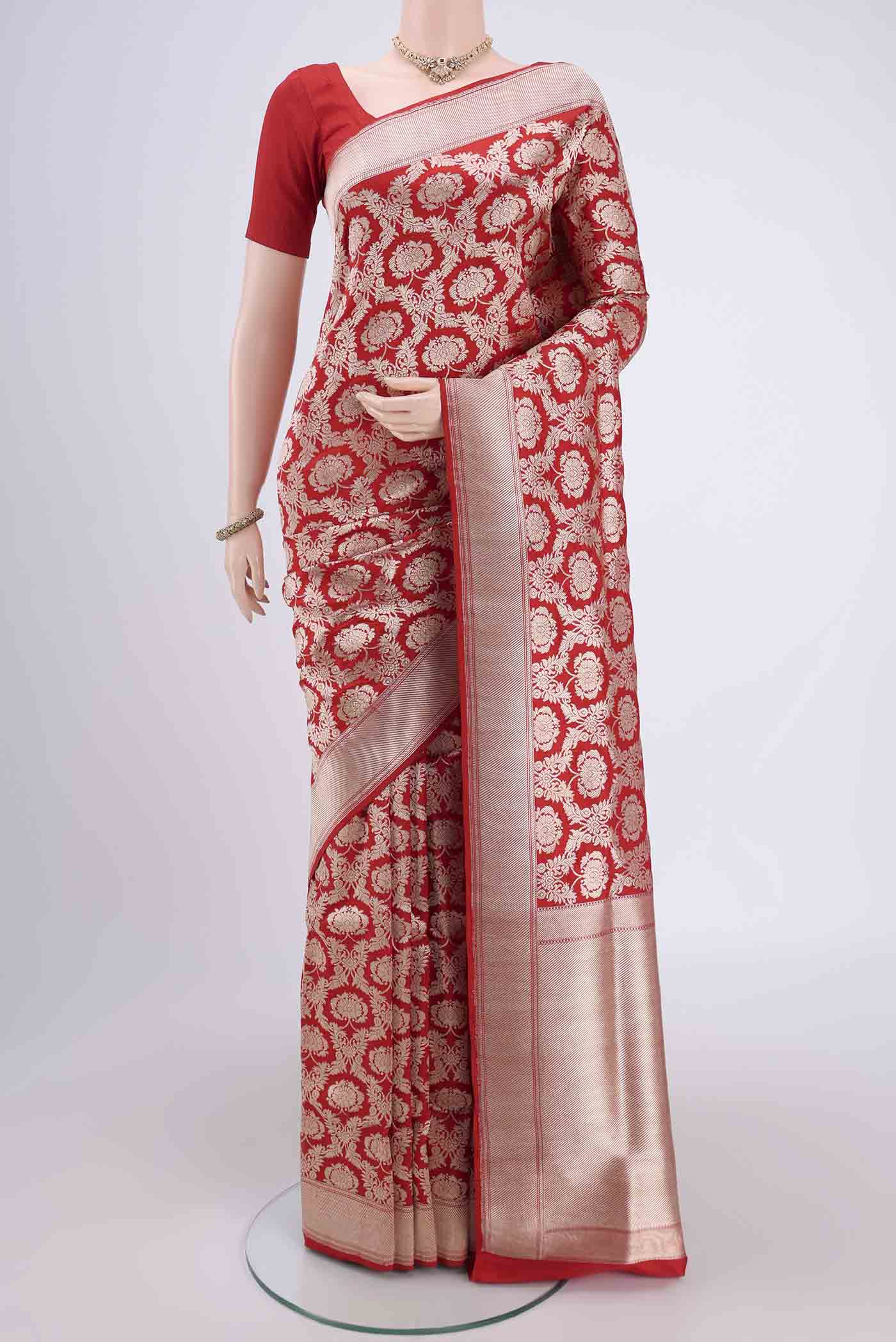 Red Banarasi Silk Saree
