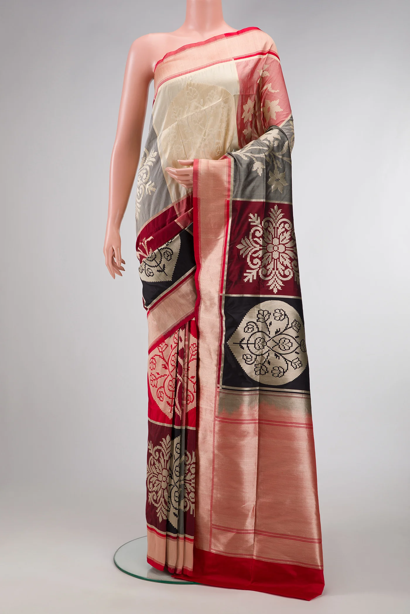 Multi Color Banarasi Silk Saree