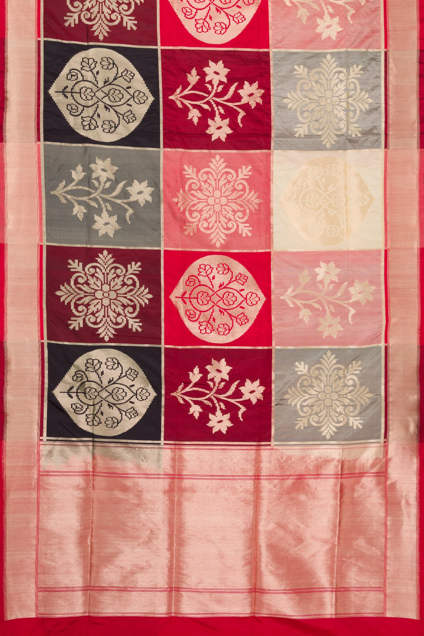 Multi Color Banarasi Silk Saree - Image 6