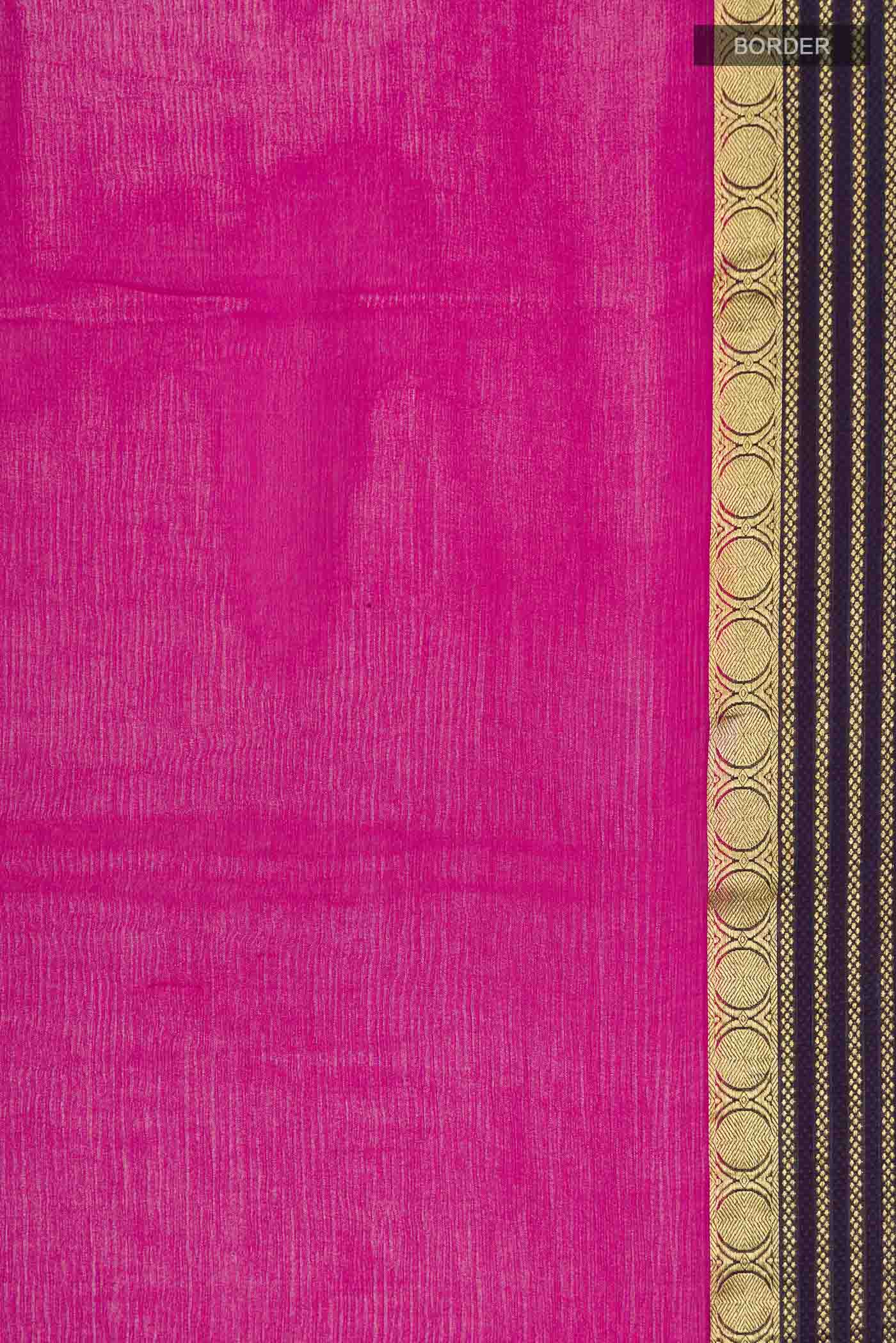 Pink Mysore Chiffon Saree - Image 3