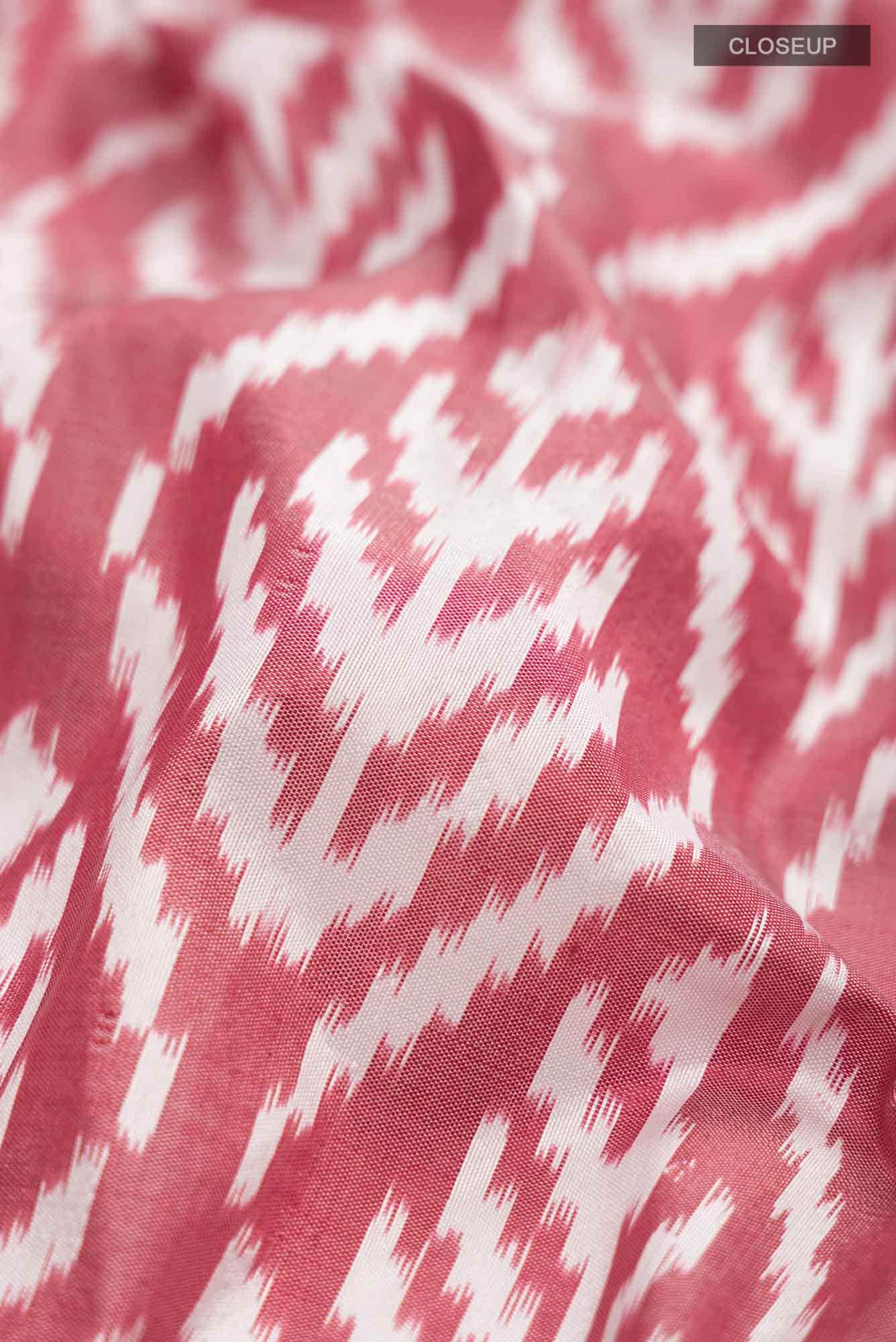 Red Pochampally Silk Saree - Image 2
