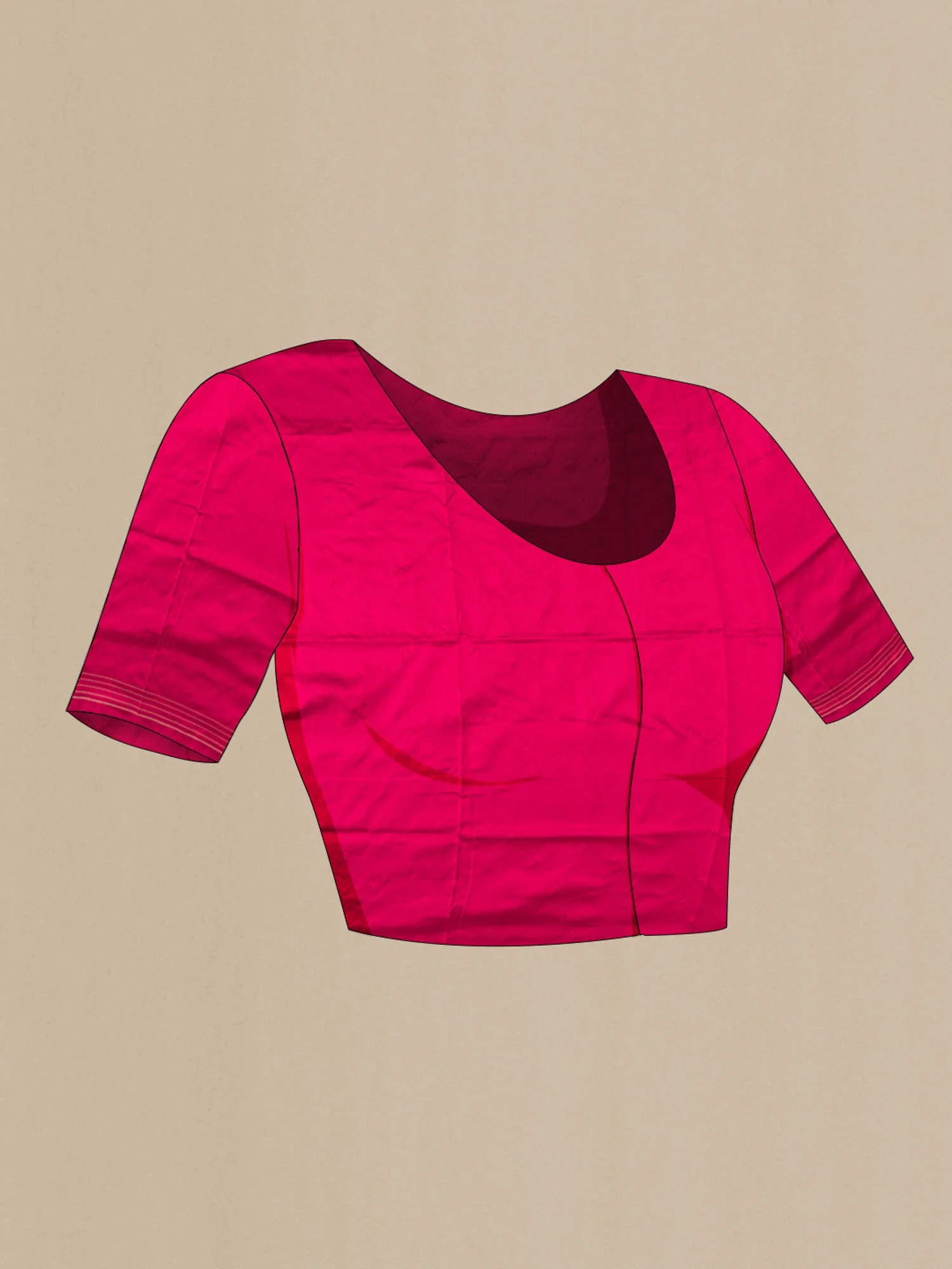 Pink Pochampally Silk Saree - Image 6