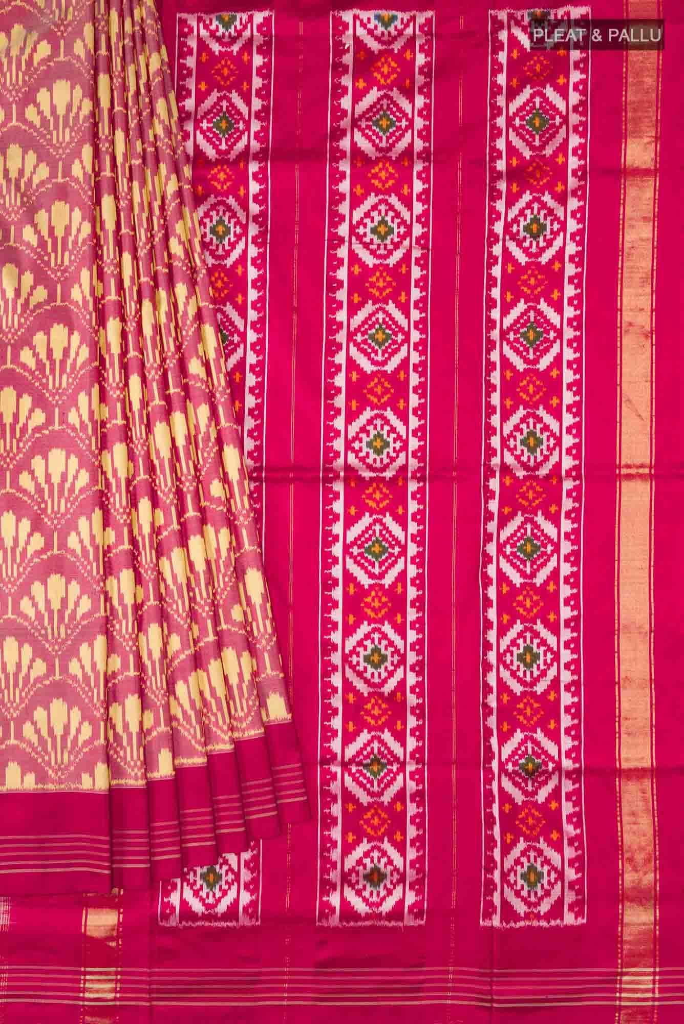 Pink Pochampally Silk Saree - Image 8