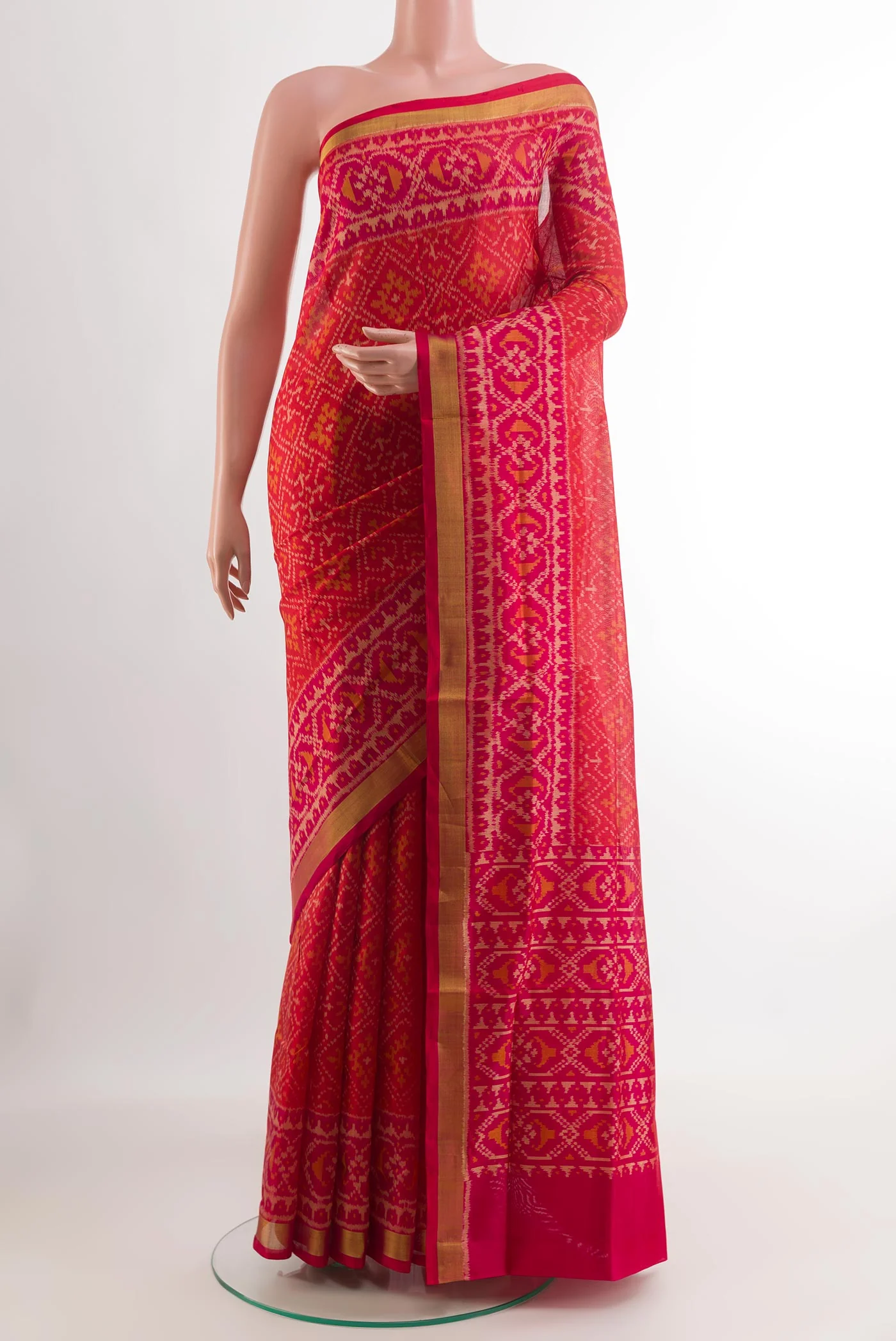 Red Rajkot Patola Silk Saree