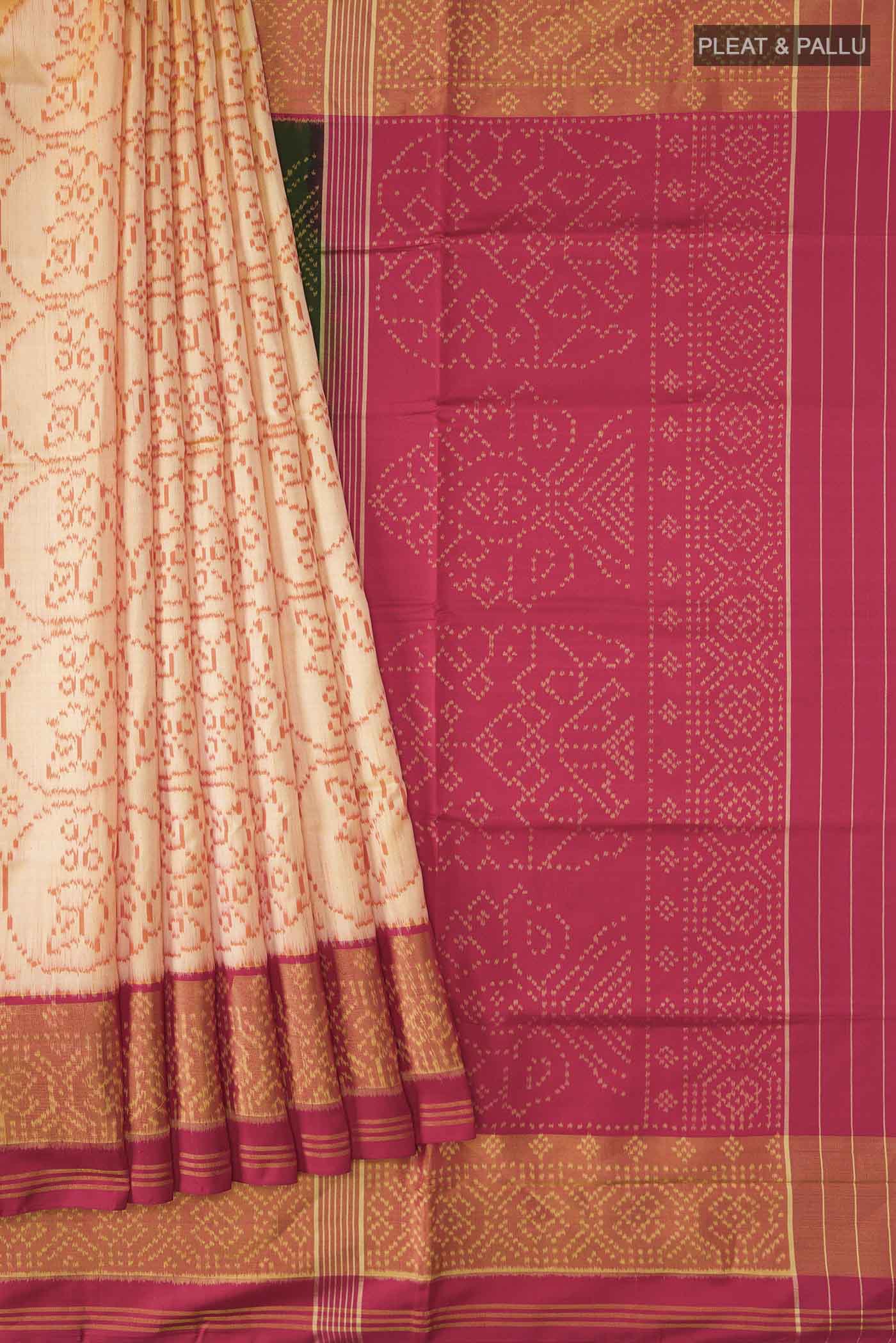 Red Rajkot Patola Silk Saree - Image 4