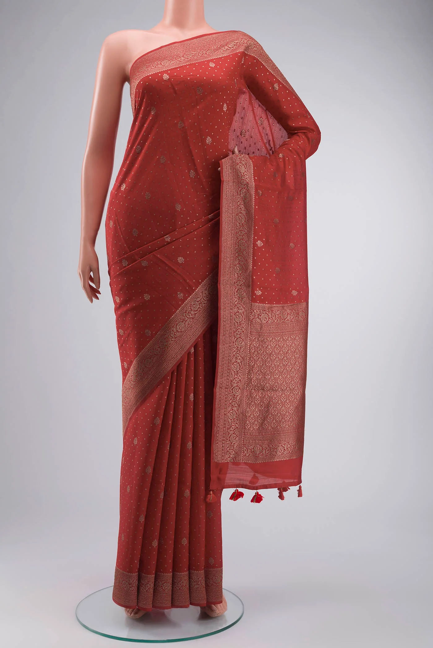 Red Raw Silk Saree