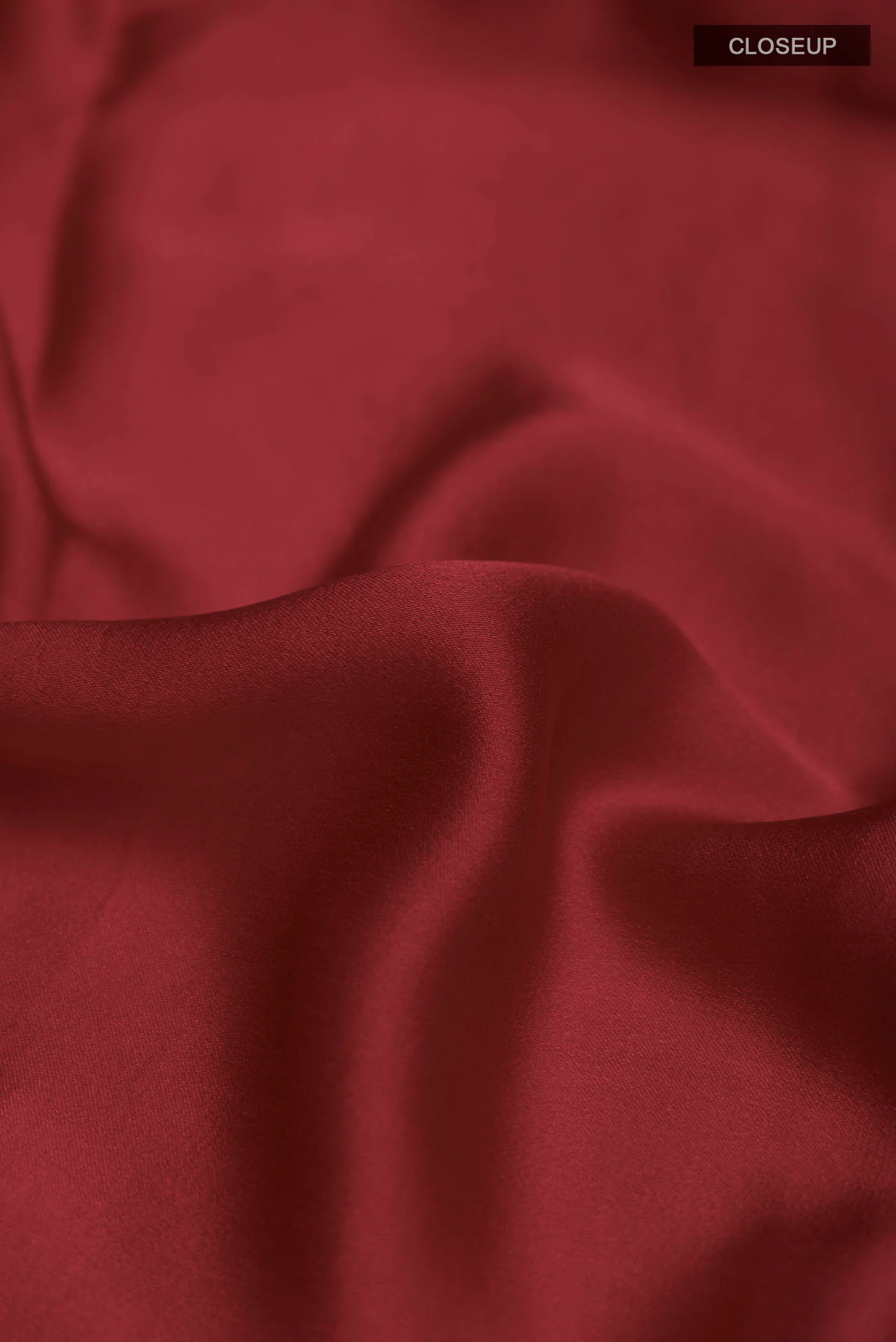 Red Satin Crepe Saree - Image 2