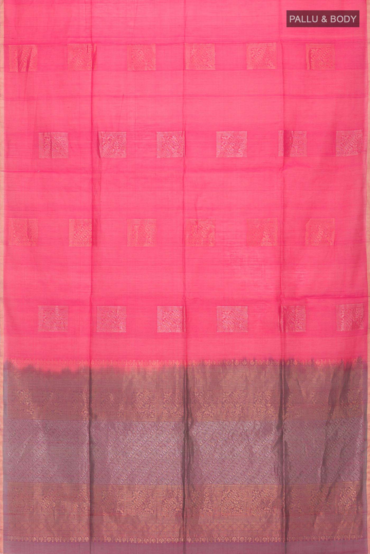Red Silk Cotton Saree - Image 3
