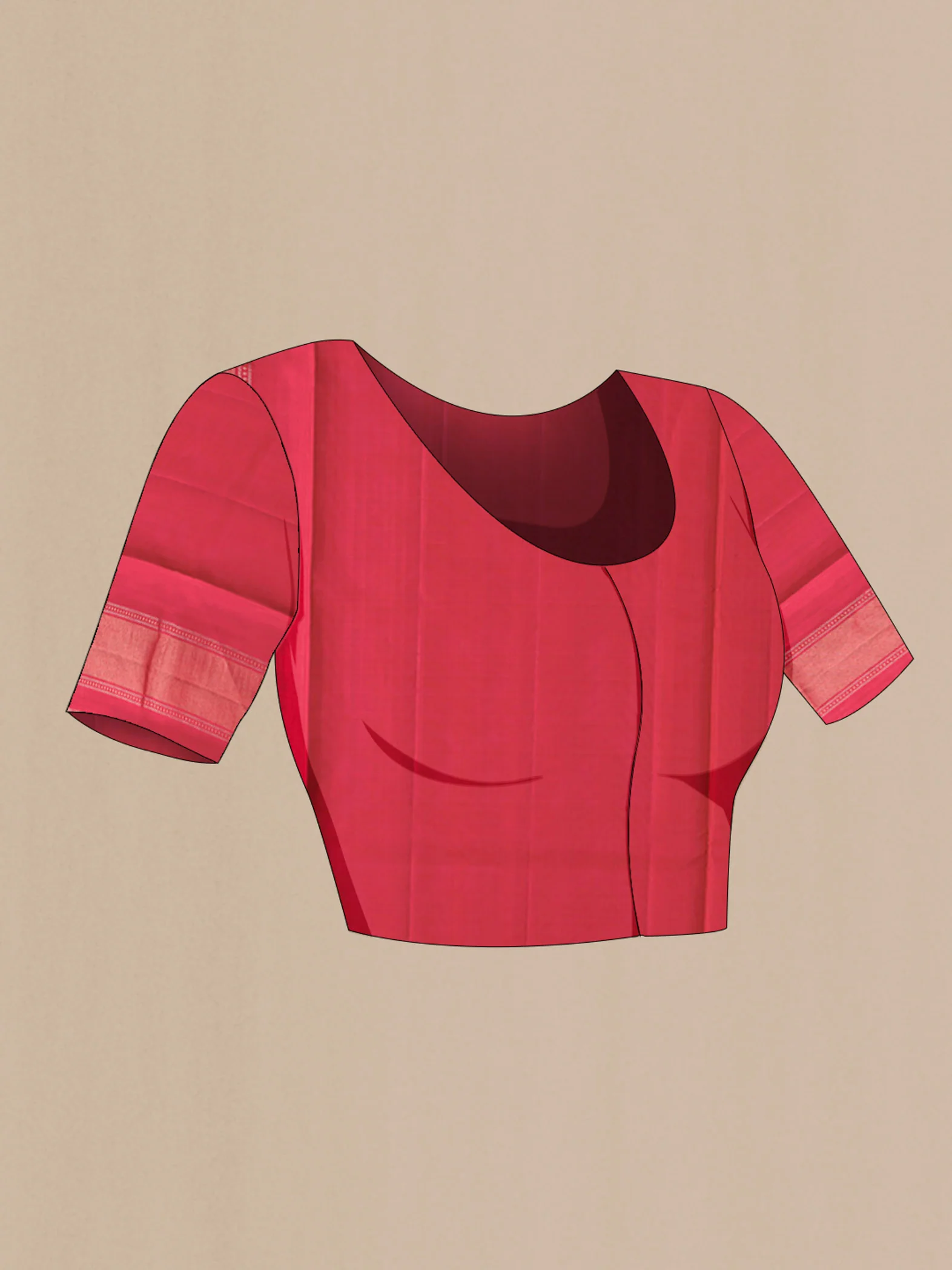 Red Soft Silk Saree - Image 4