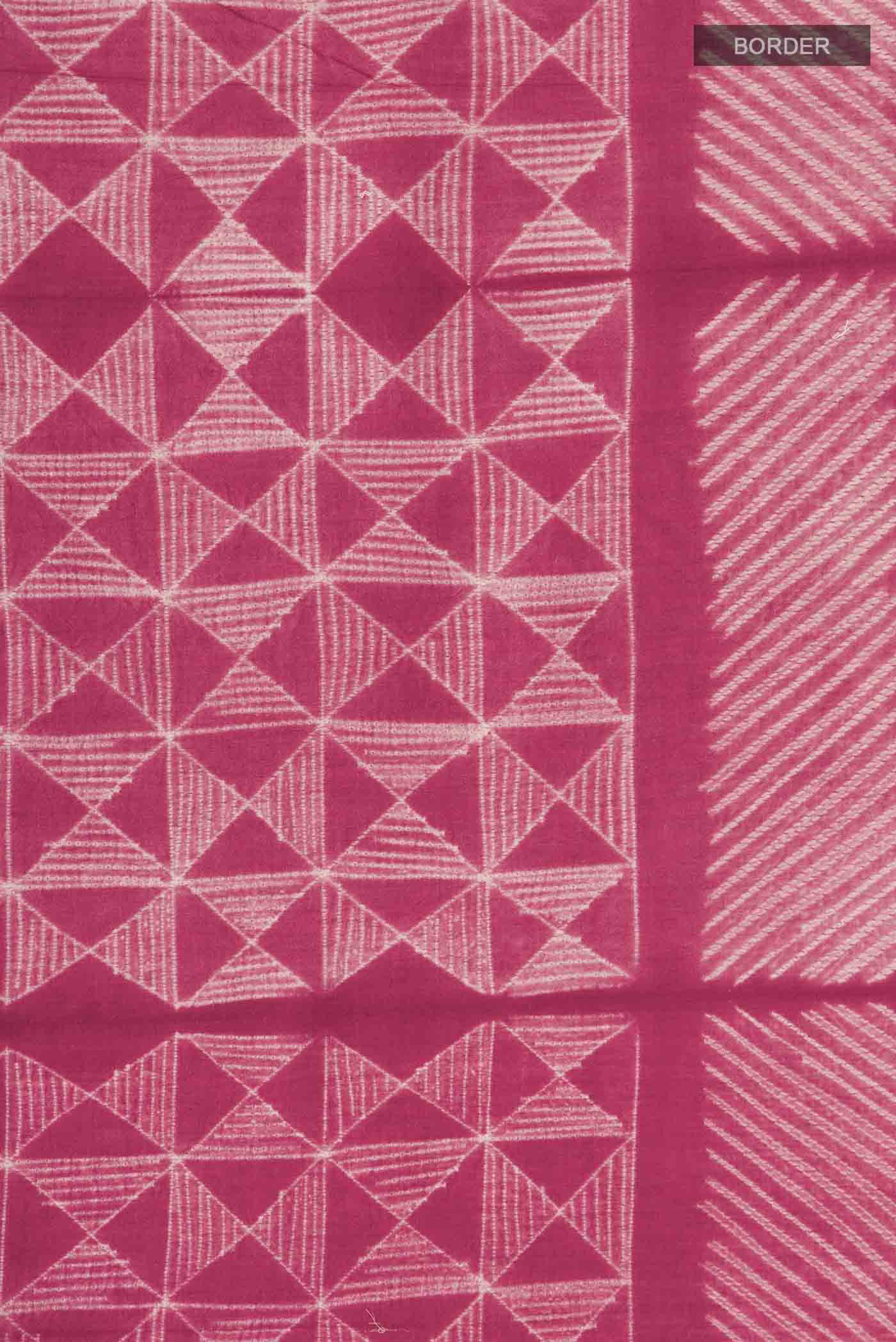 Red Tussar Silk Saree - Image 3