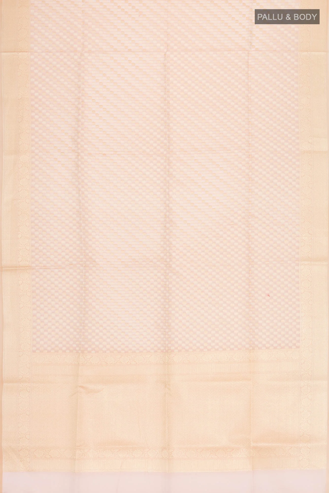 Rose Gold Blended Kora Cotton Saree - Image 5