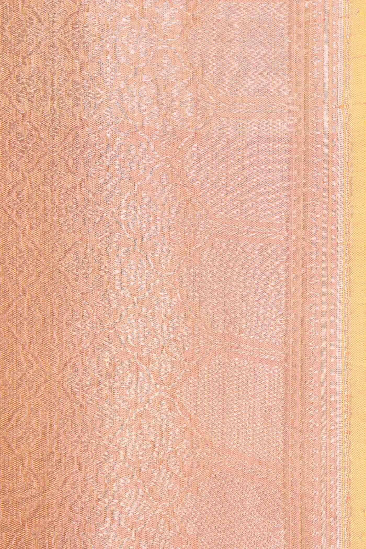 Peach Banarasi Silk Saree - Image 3