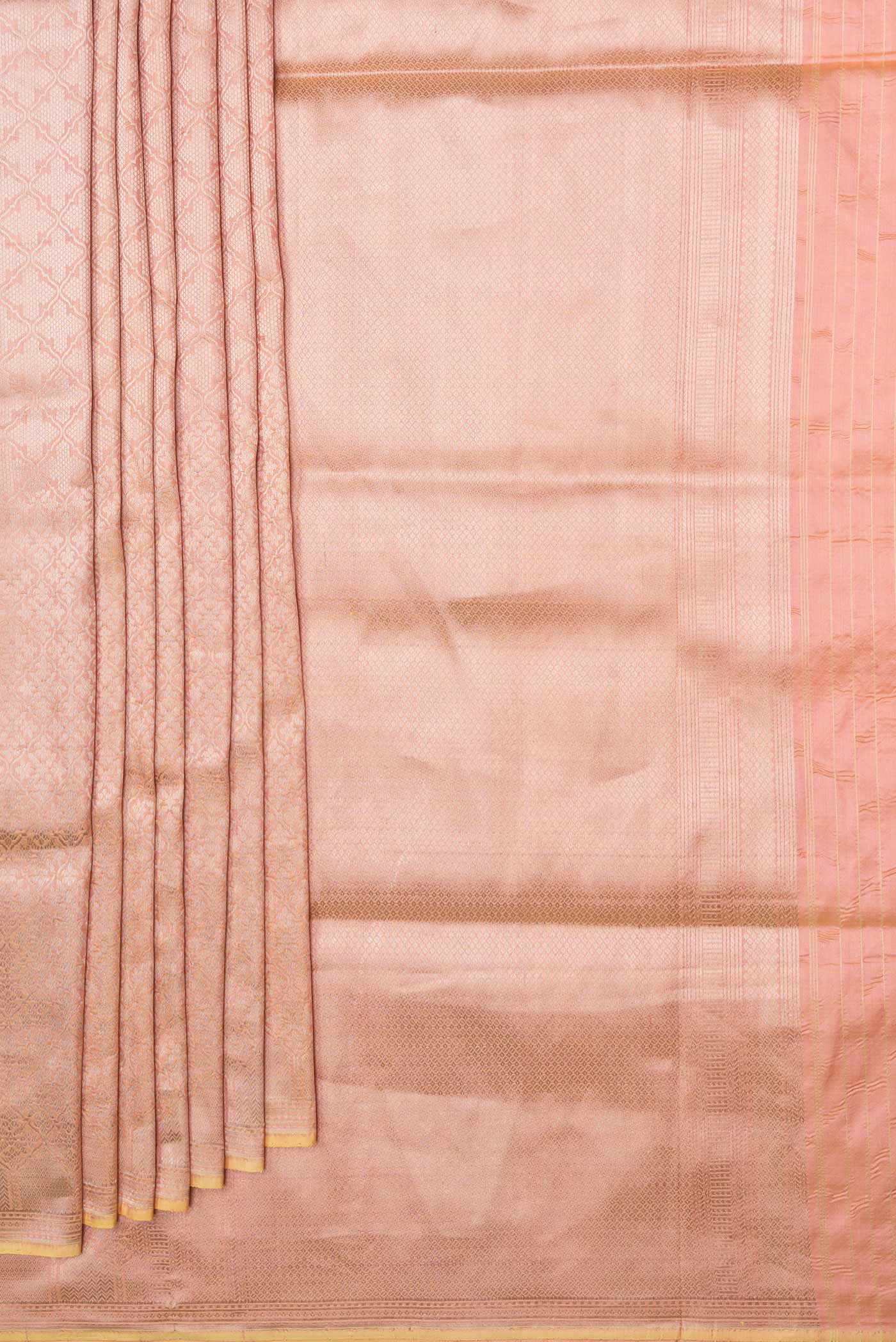 Peach Banarasi Silk Saree - Image 4