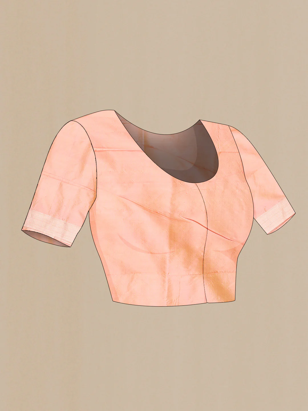Peach Banarasi Silk Saree - Image 5