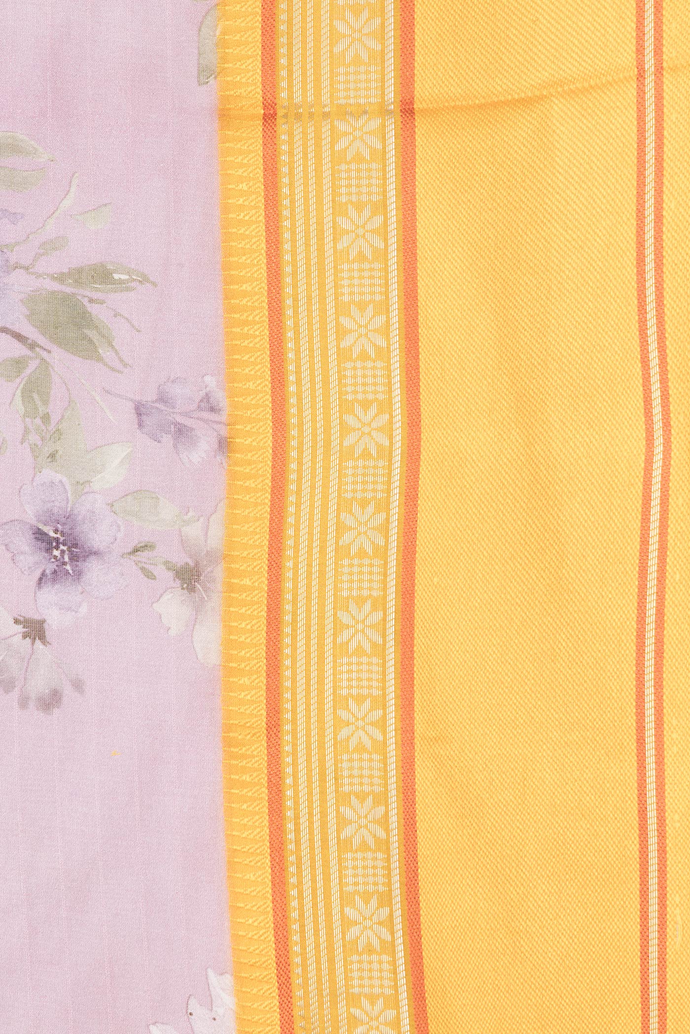 Lavender Chanderi Silk Cotton Saree - Image 3