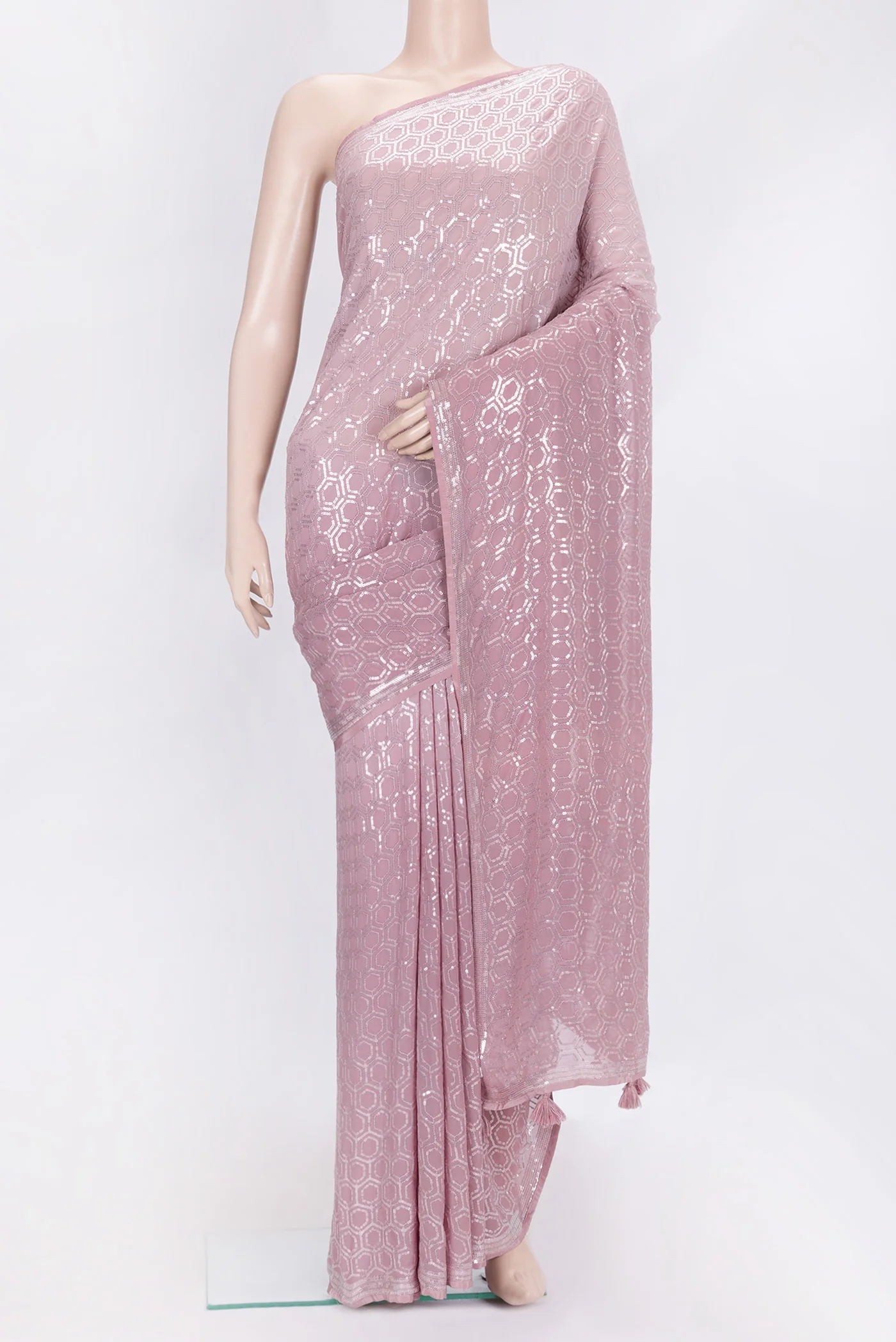 Lavender Georgette Saree