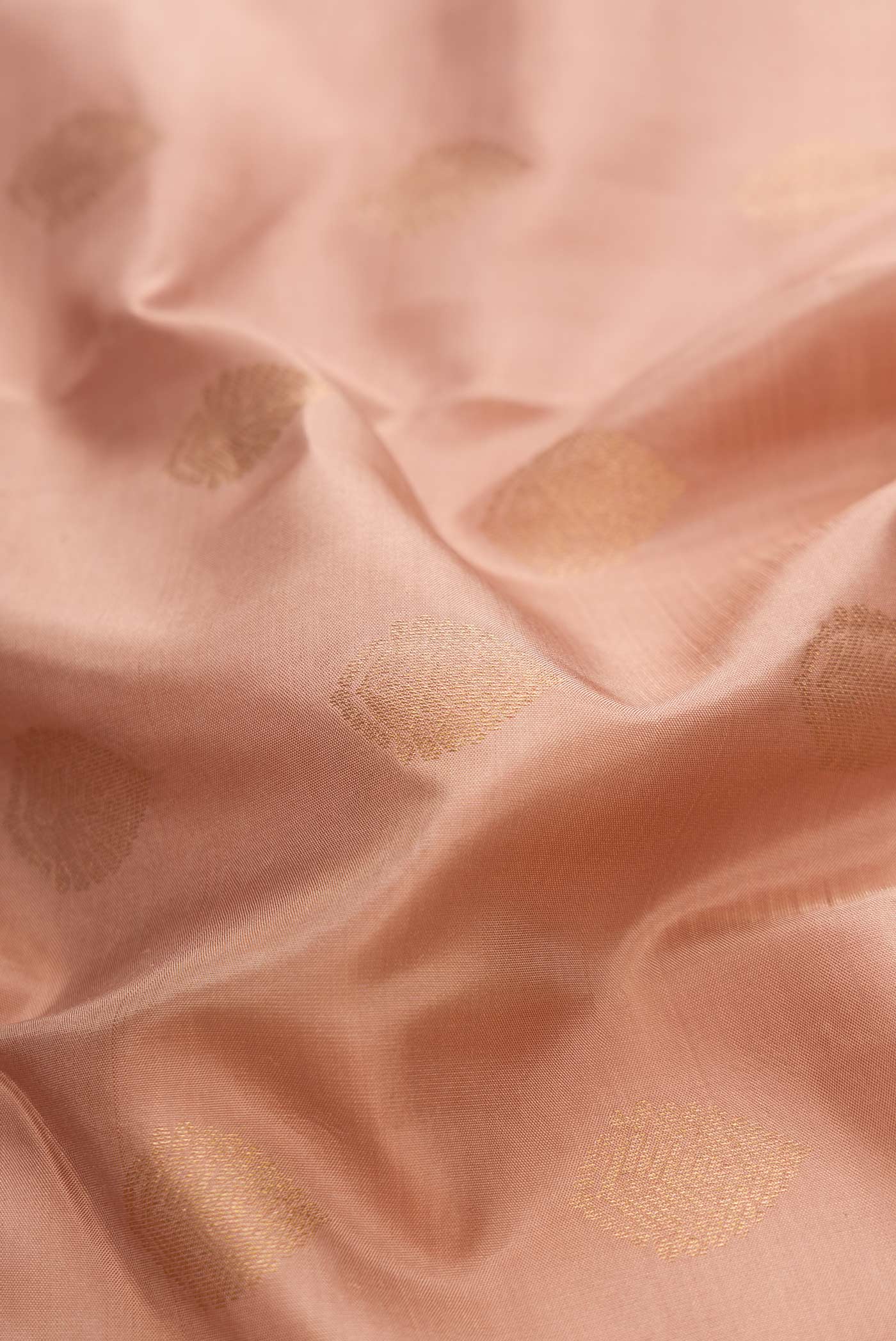 Rose Gold Dual Tone Kanchipuram Silk Saree - Image 2