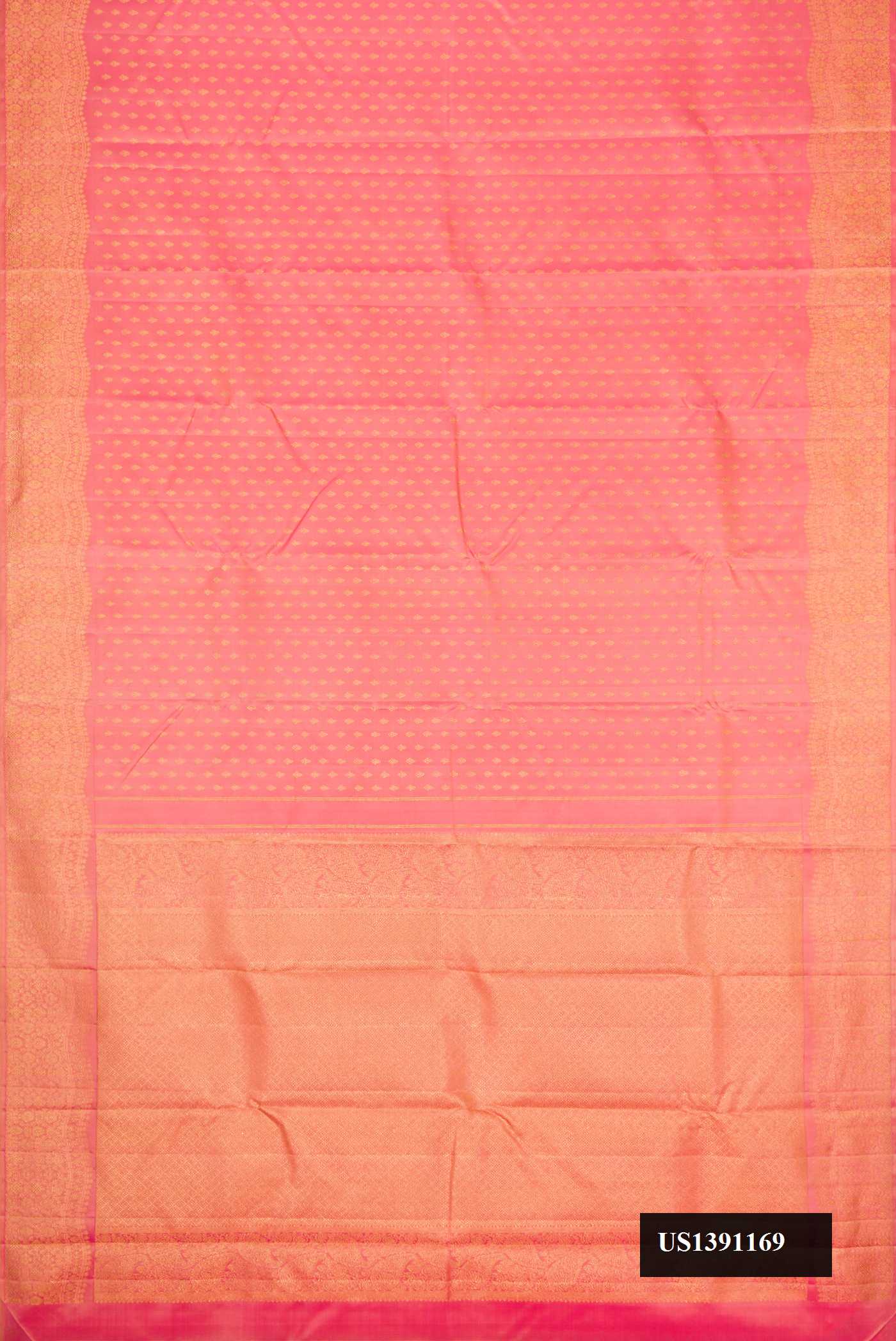 Rose Gold Dual Tone Kanchipuram Silk Saree