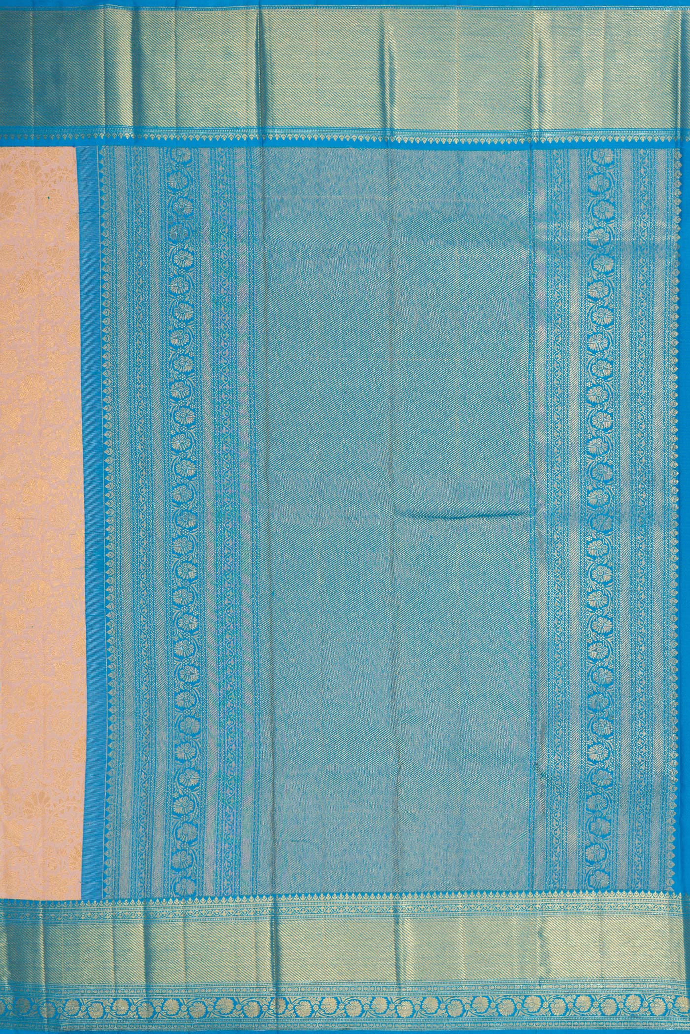 Rose Gold Kanjivaram Silk Saree - Image 7