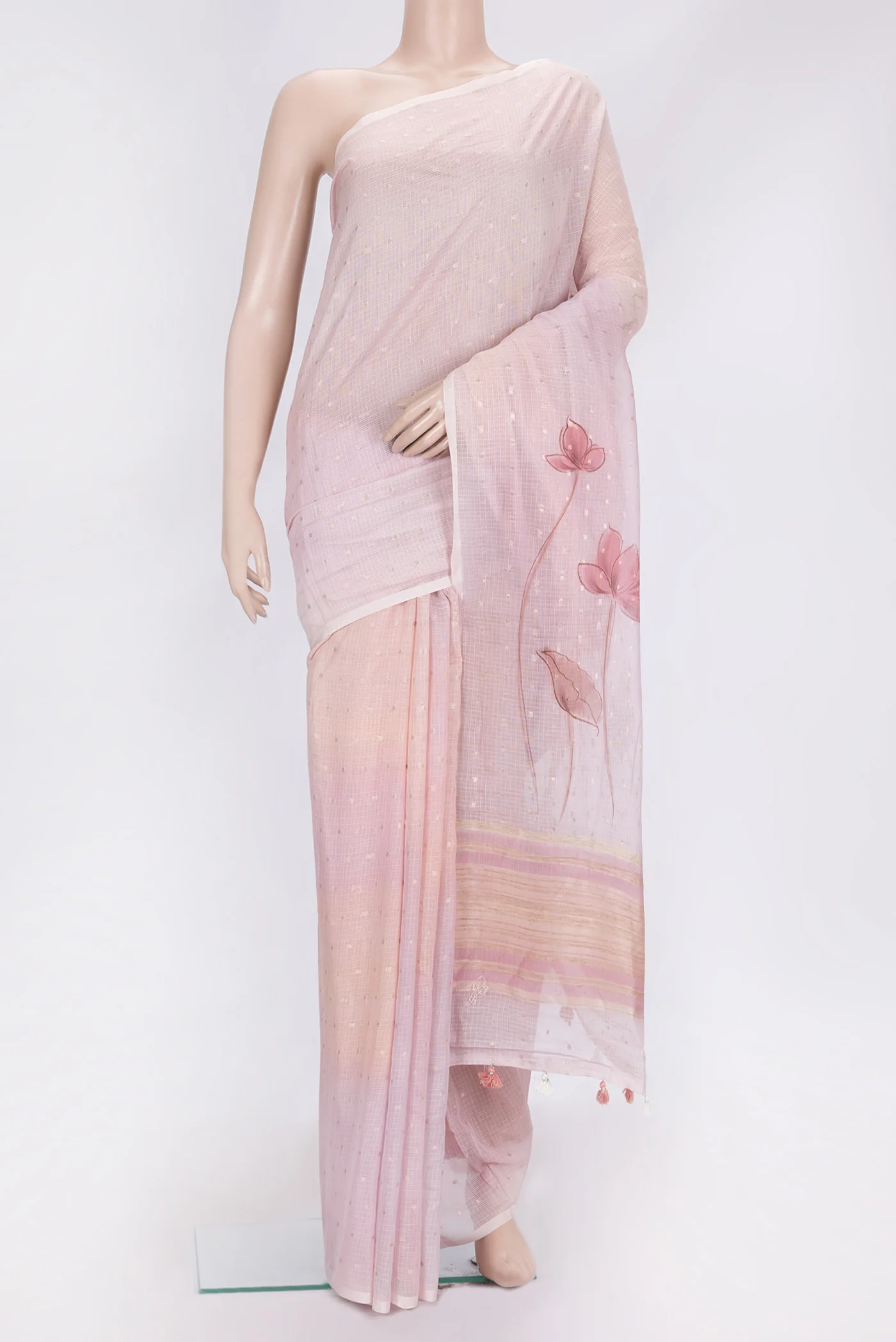 Rose Gold Kota Silk Saree