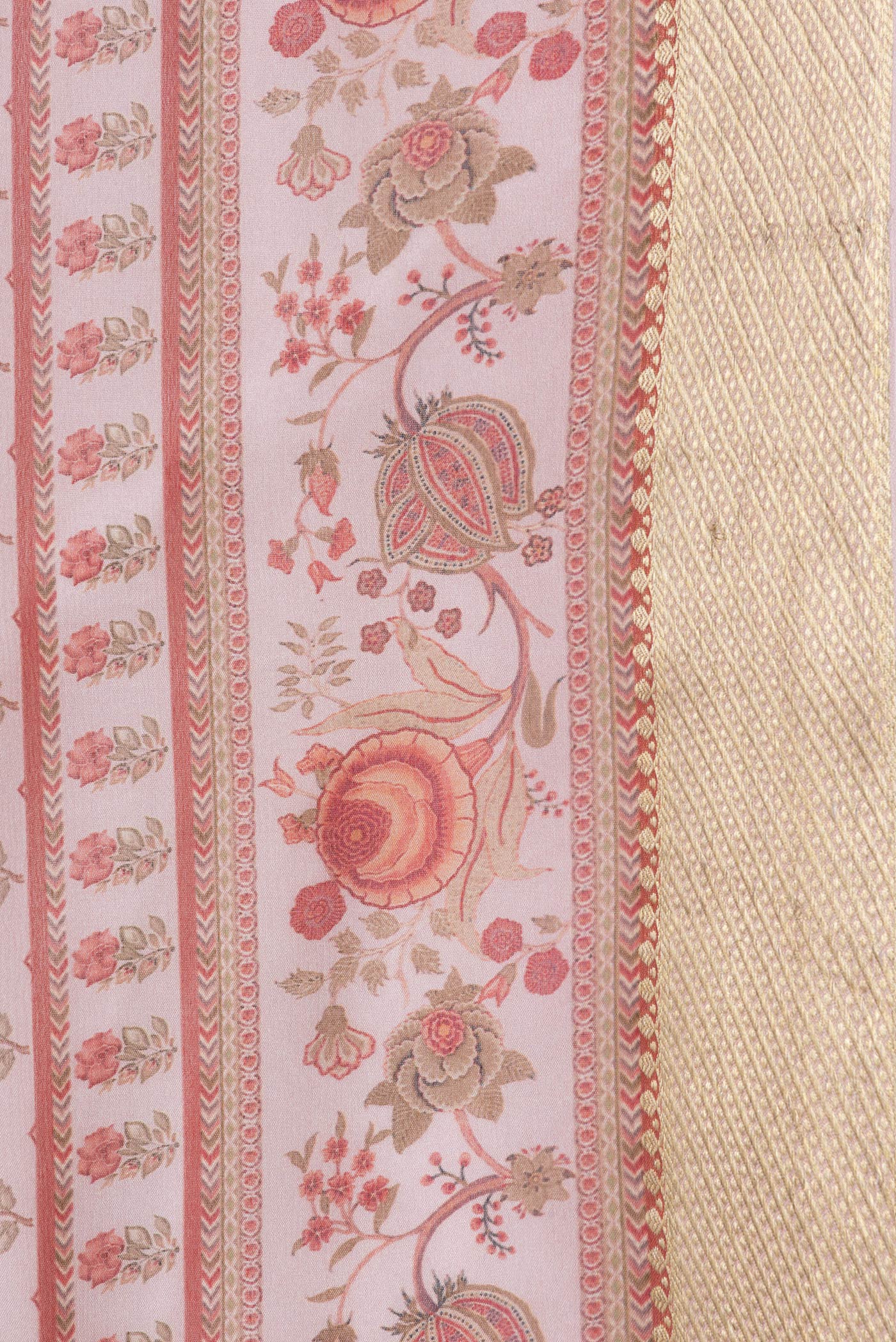 Rose Gold Mysore Chiffon Saree - Image 3