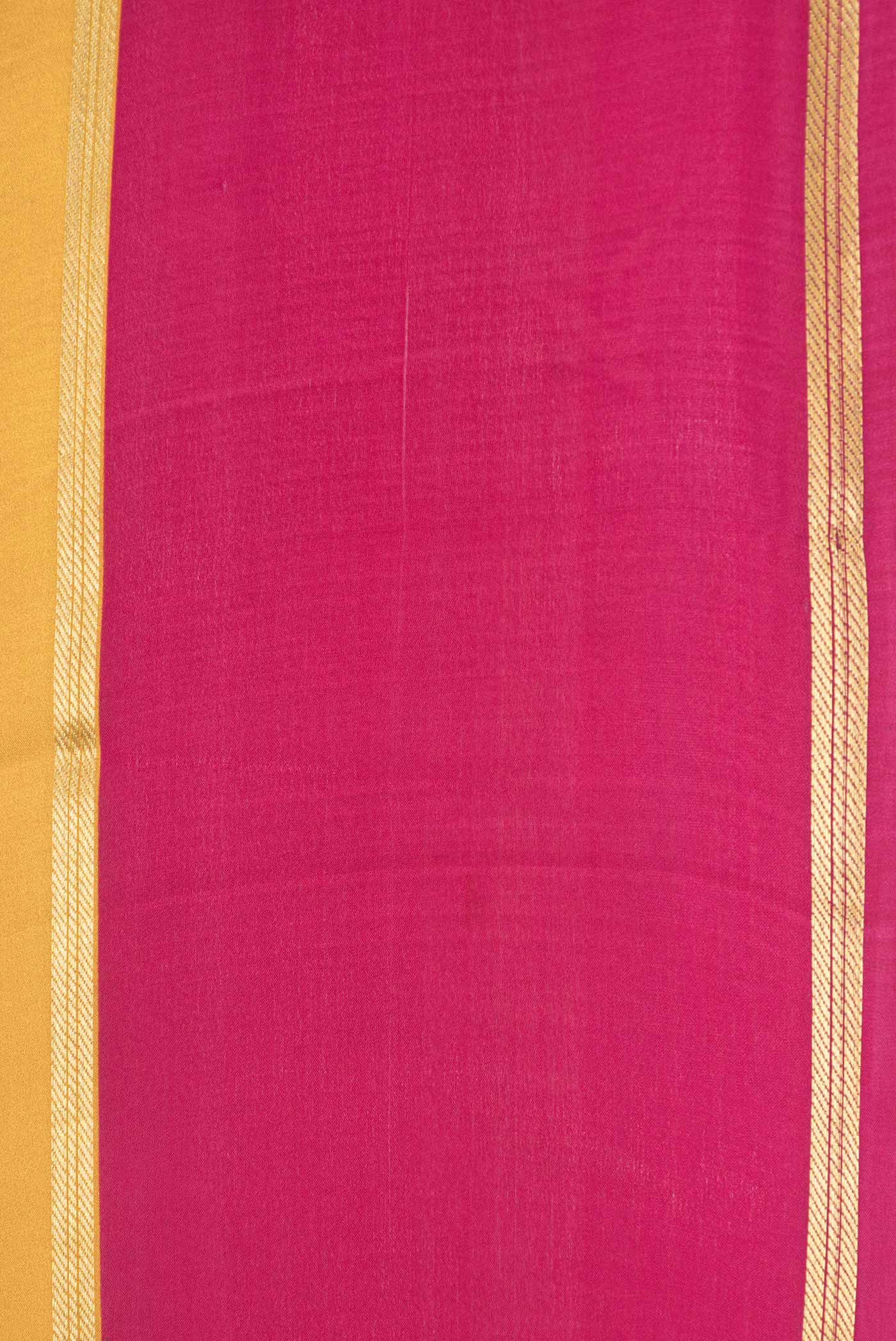Rose Gold Dual Tone Mysore Crepe Saree - Image 3