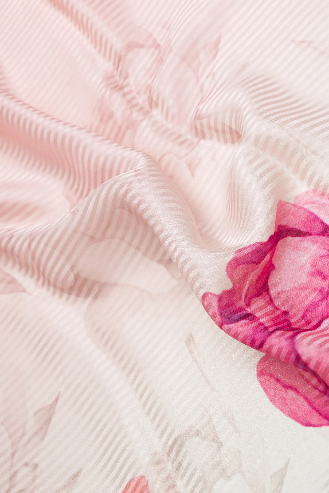 Rose pink Satin Silk Saree - Image 2