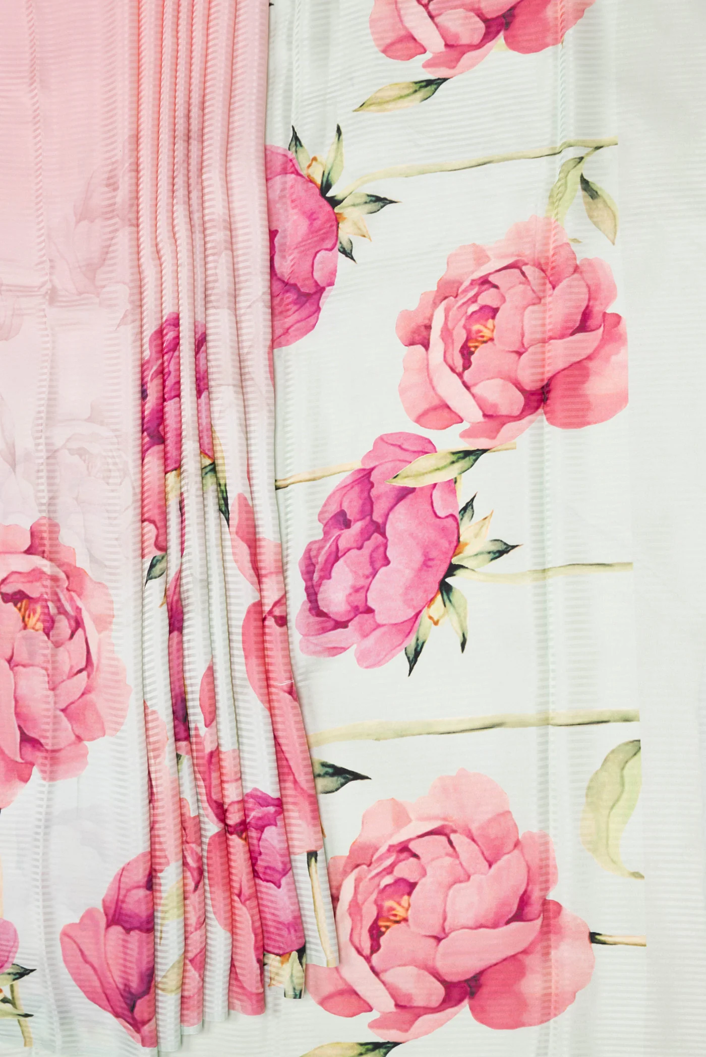 Rose pink Satin Silk Saree - Image 4