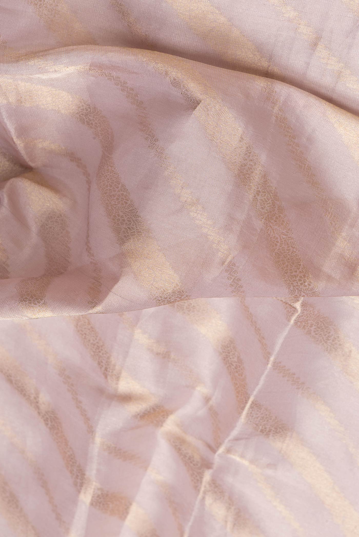 Rose Gold Dual Tone Organza Silk Saree - Image 2