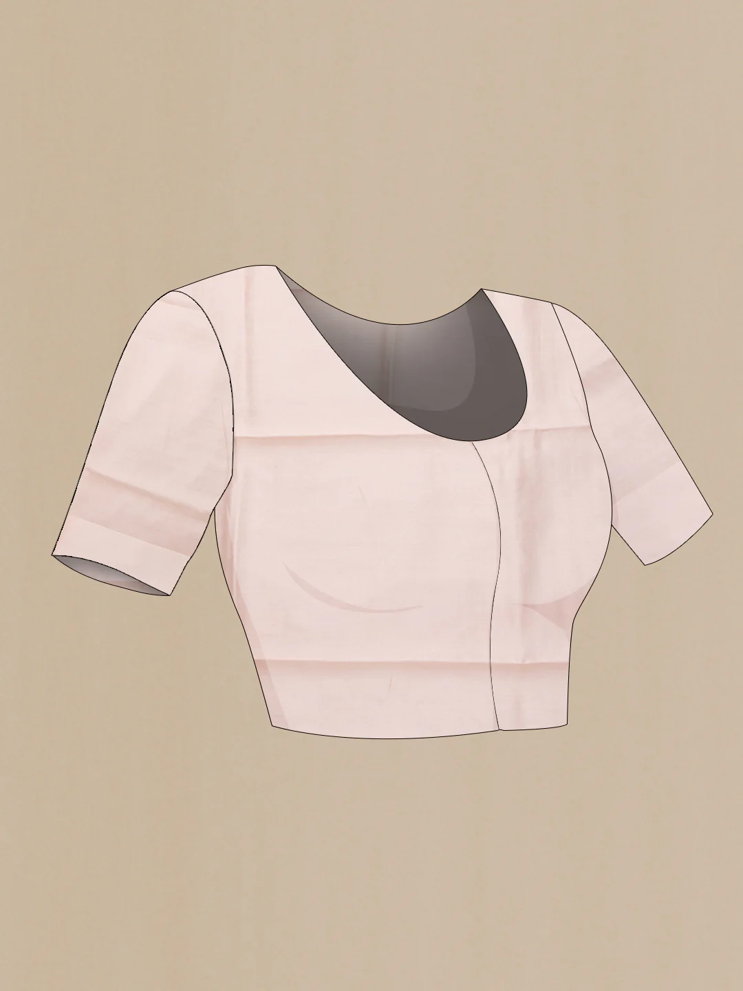 Rose Gold Organza Silk Saree - Image 4
