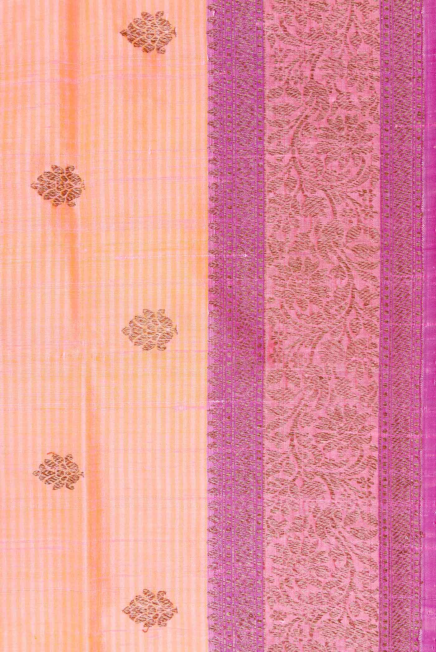Peach Banarasi Tussar Silk Saree - Image 3