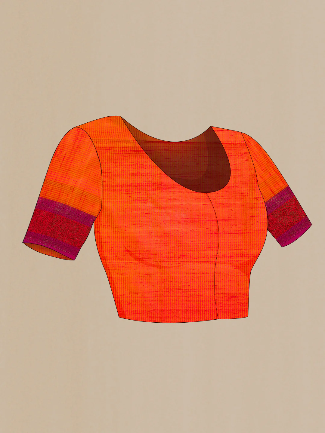 Peach Banarasi Tussar Silk Saree - Image 4