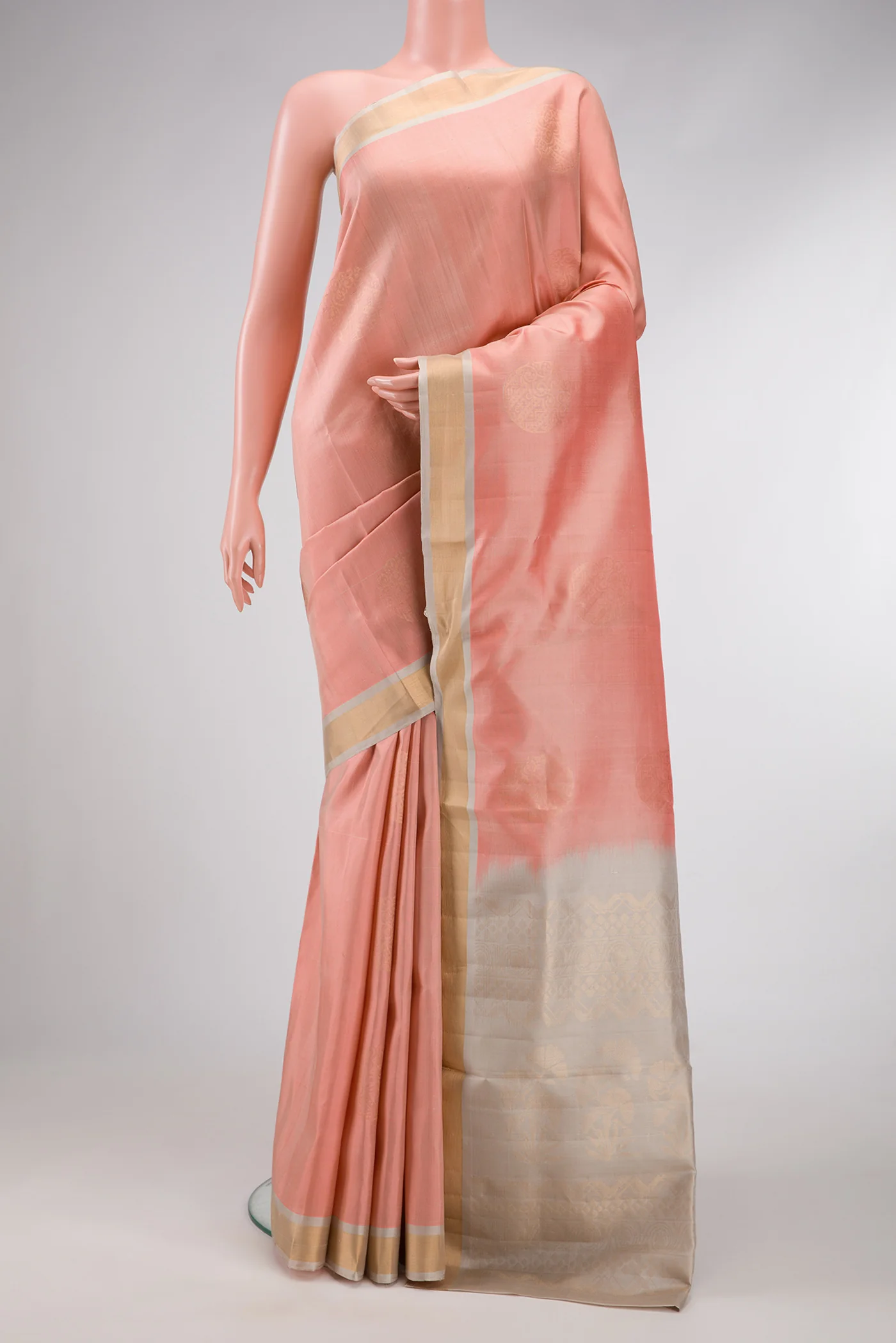 Rose Gold Soft Silk Saree