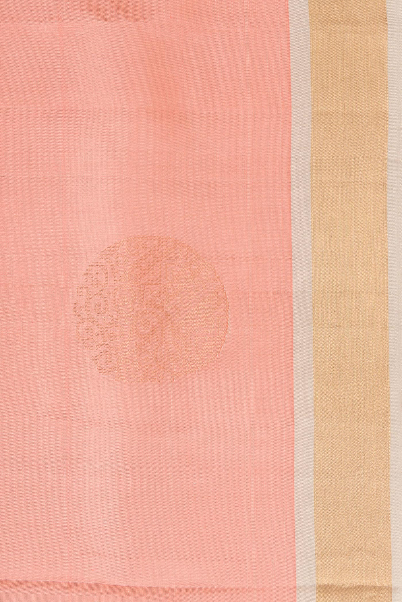 Rose Gold Soft Silk Saree - Image 3