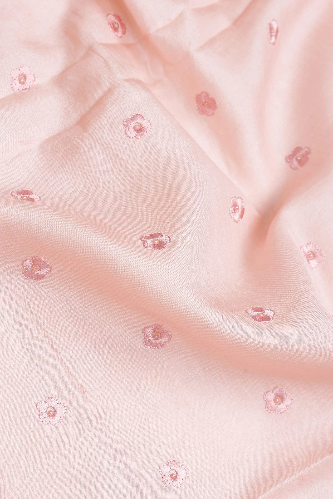 Rose pink Tussar Silk Saree - Image 2