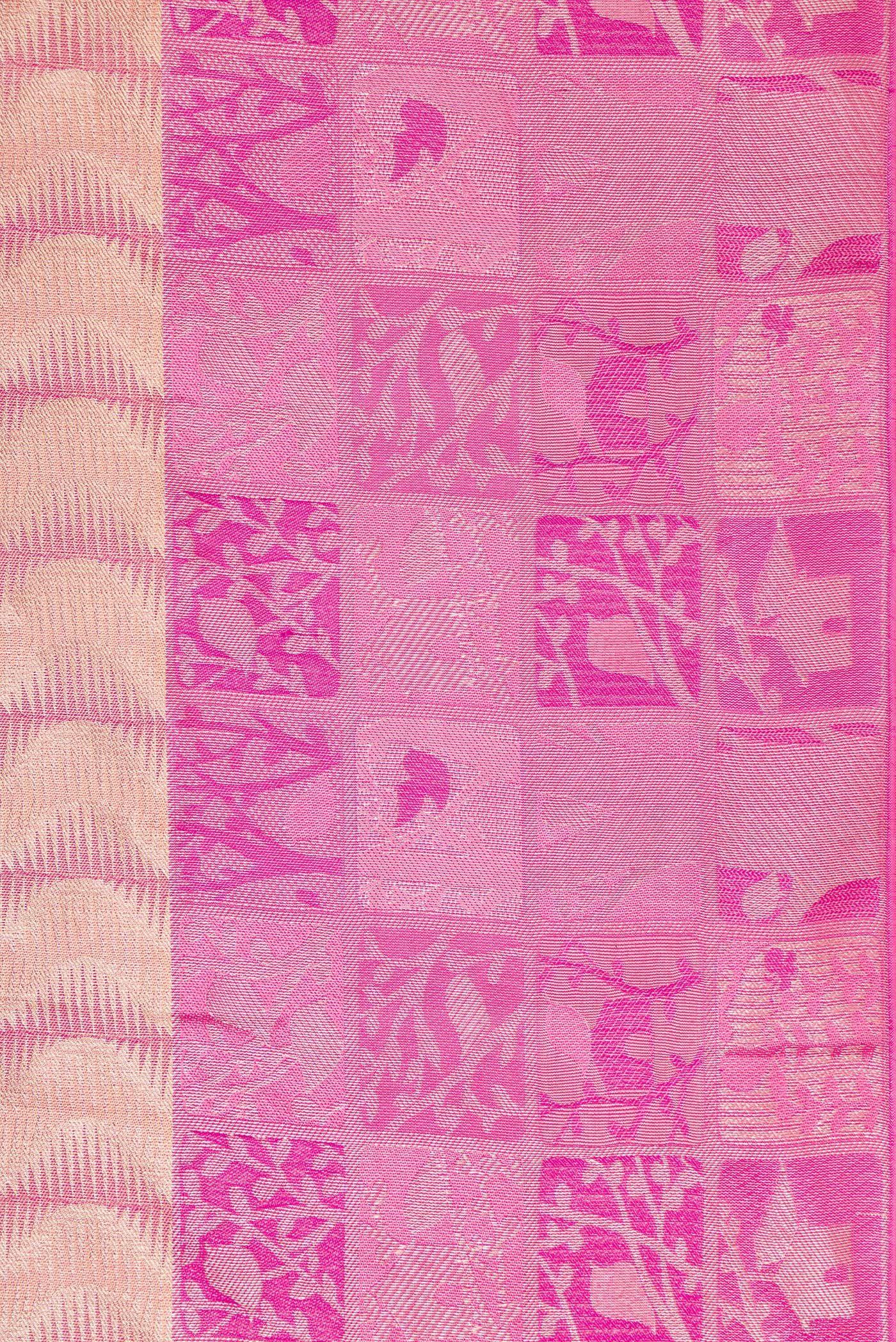 Rose Gold Kanjivaram Tissue Silk Saree - Image 3