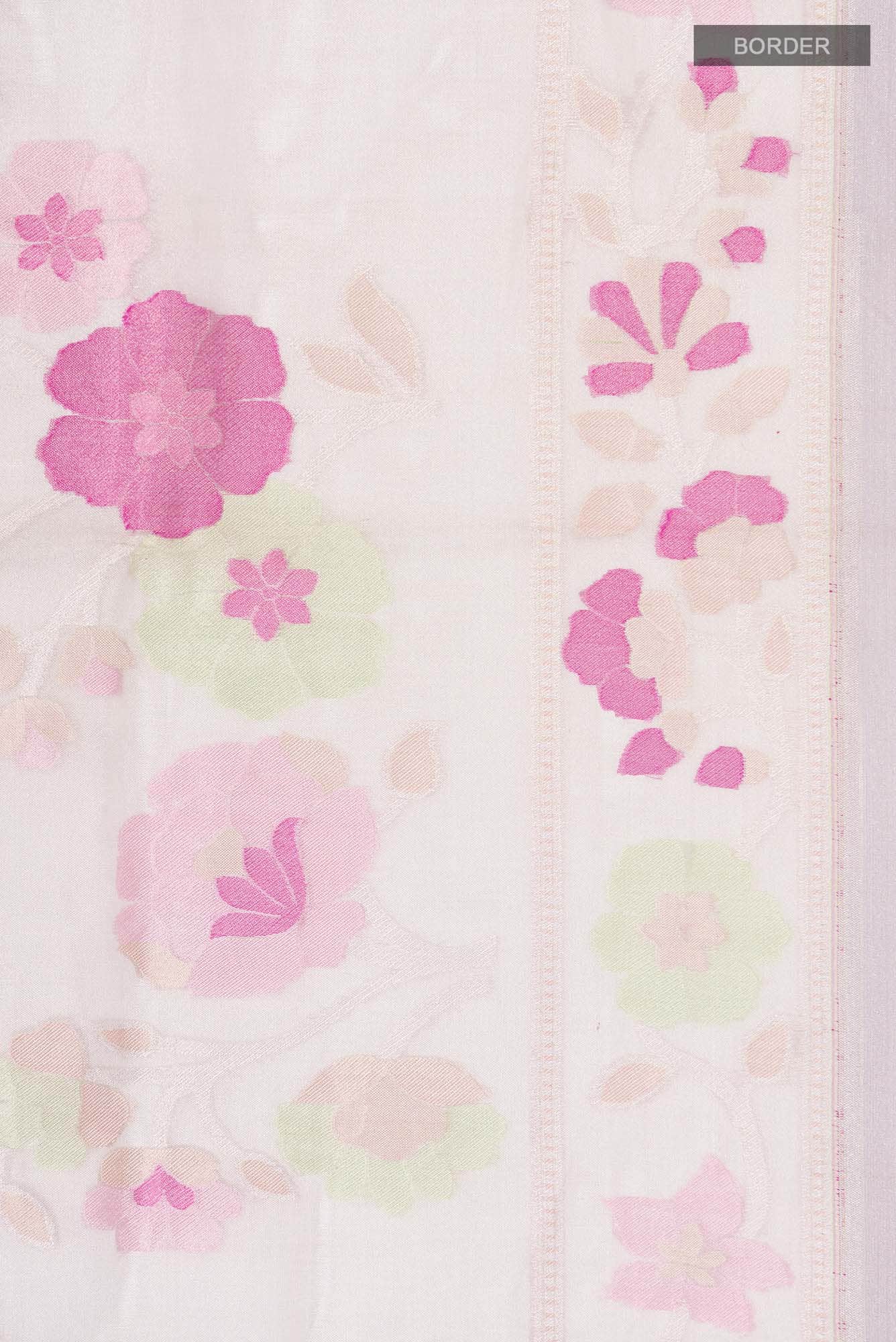 Lilac Banarasi Tissue Silk Saree - Image 6