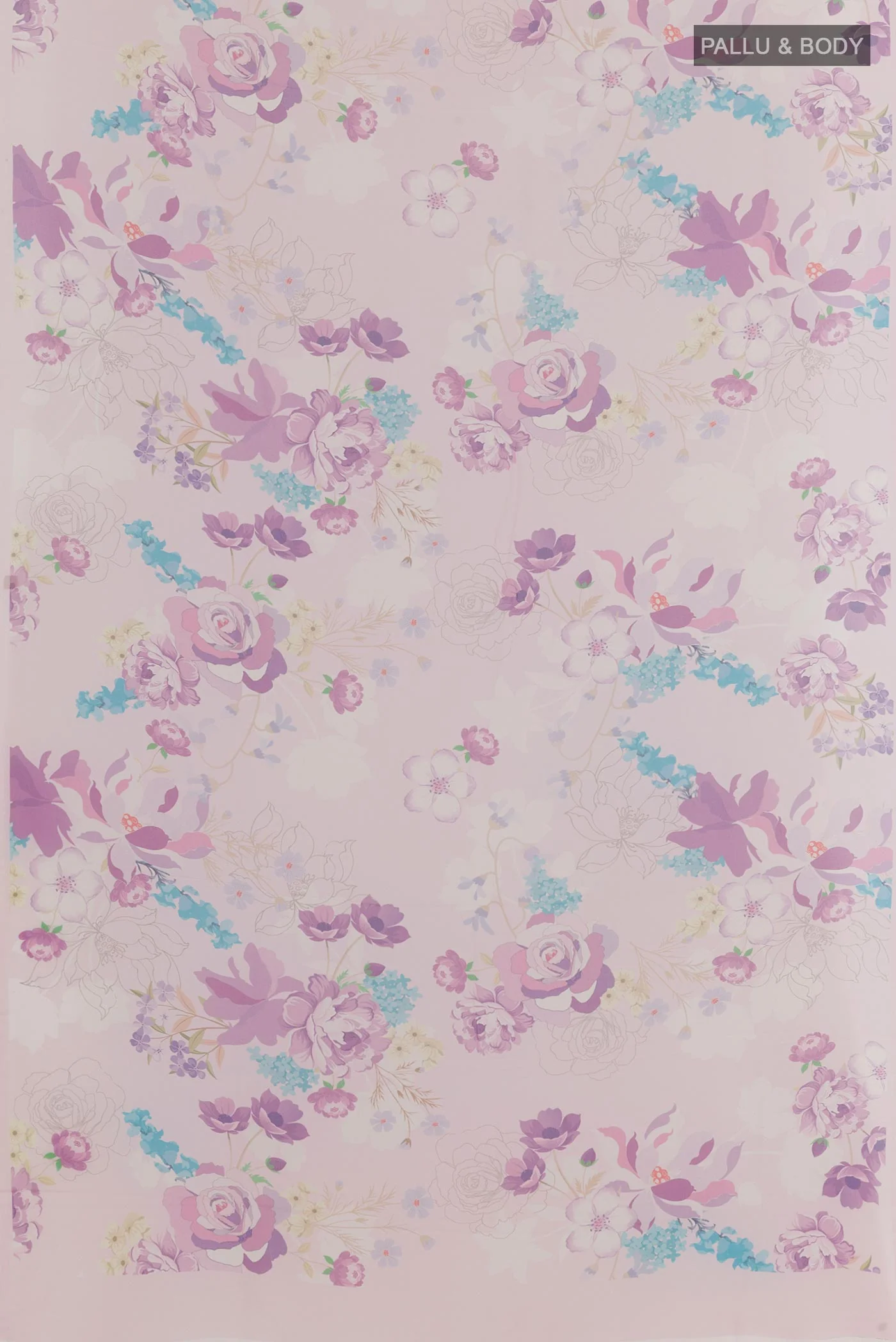 Rose pink Mysore Chiffon Saree - Image 3