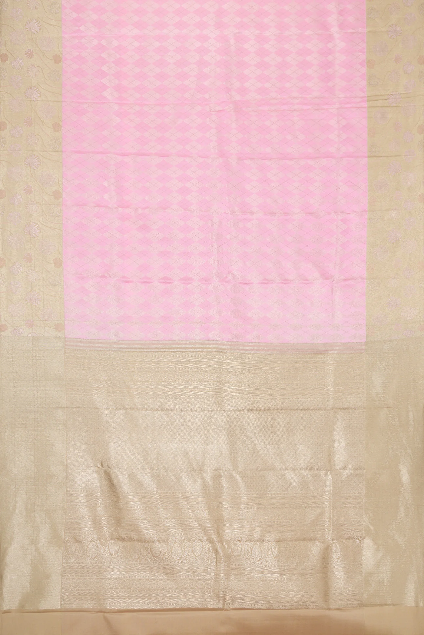 Rose pink Kanjivaram Silk Saree - Image 6