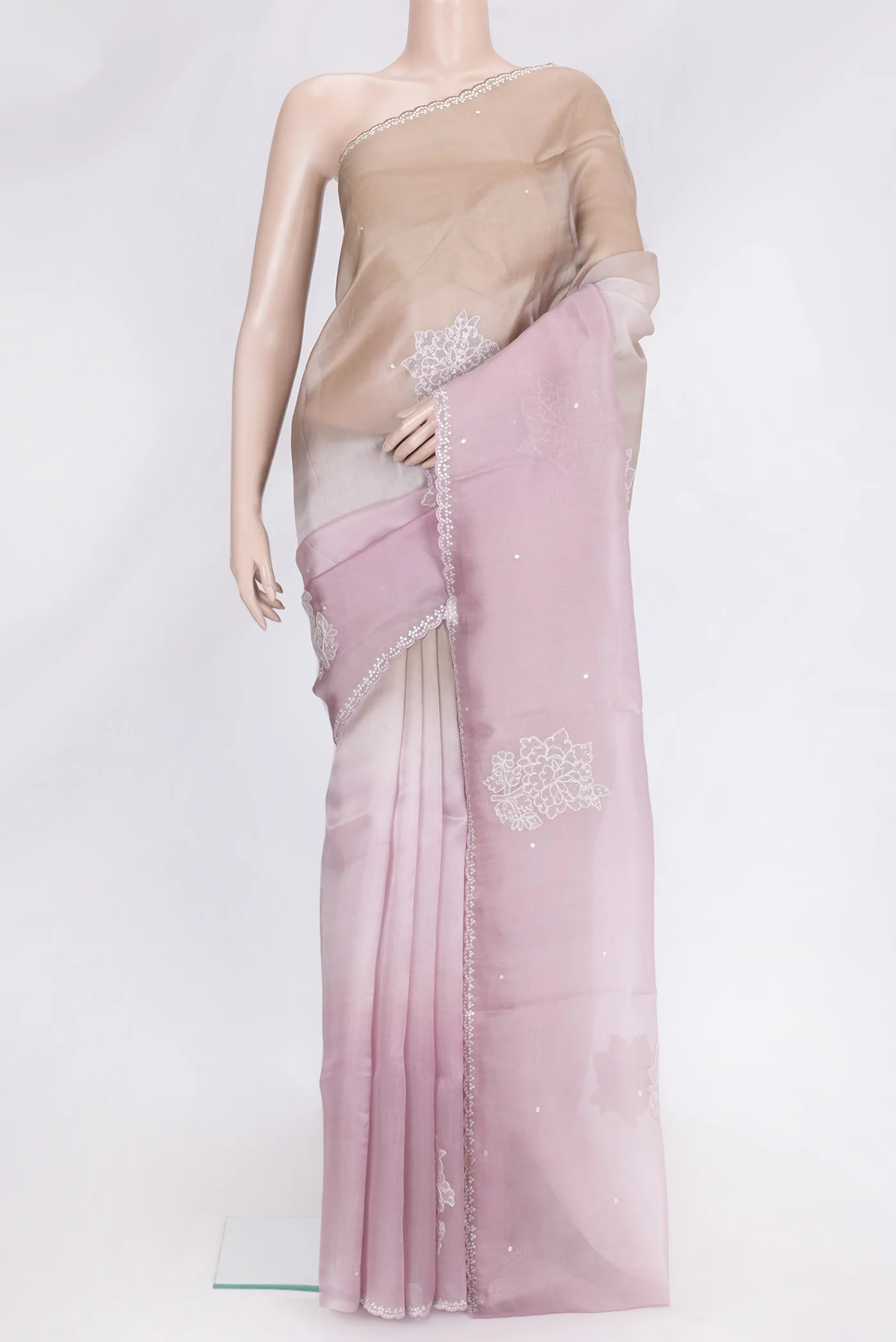 Multi Color Organza Silk Saree