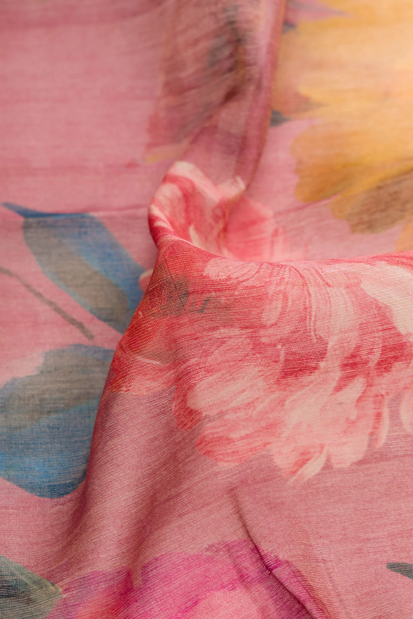 Mauve Tussar Silk Saree - Image 2
