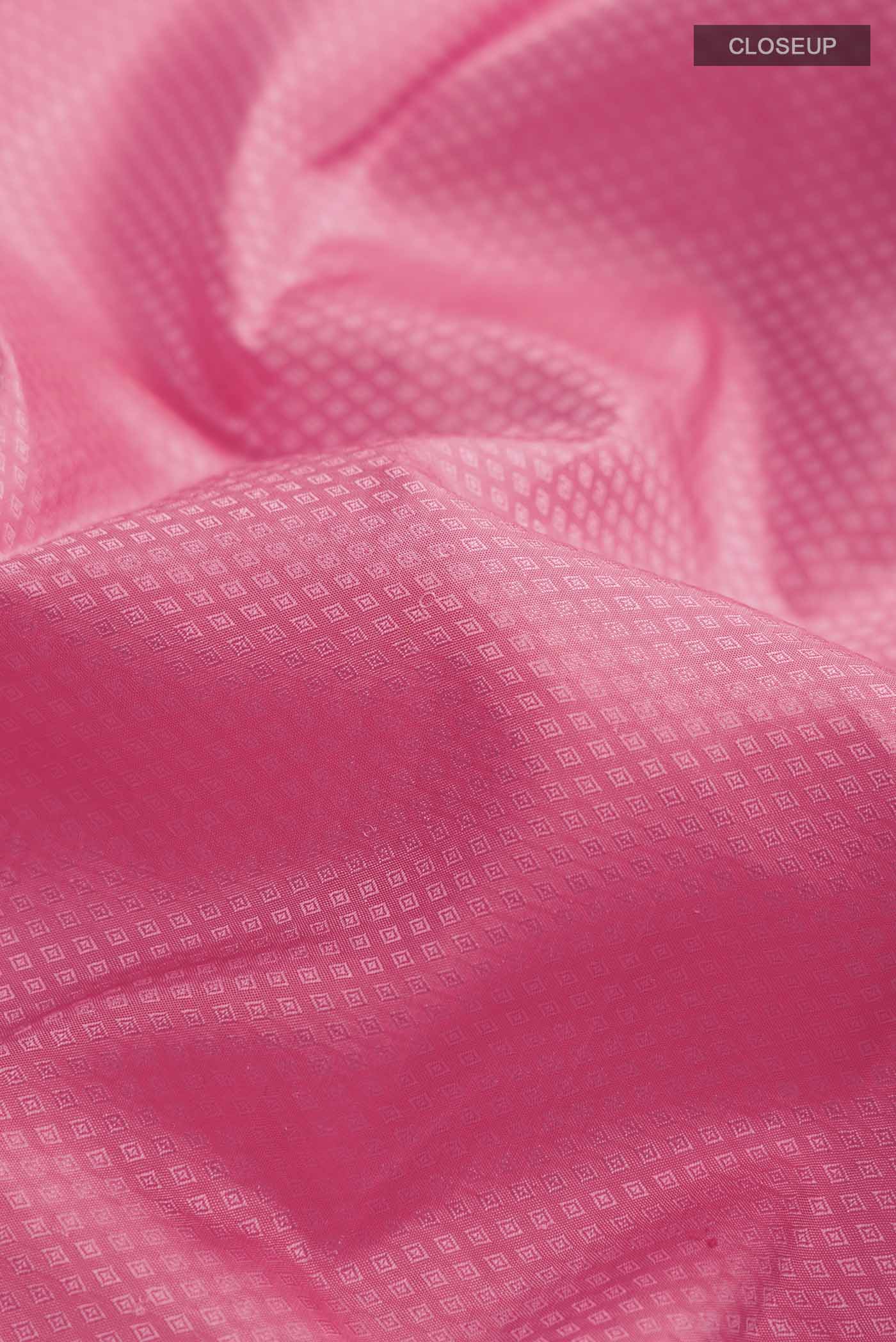 Rose pink Kanjivaram Silk Saree - Image 2