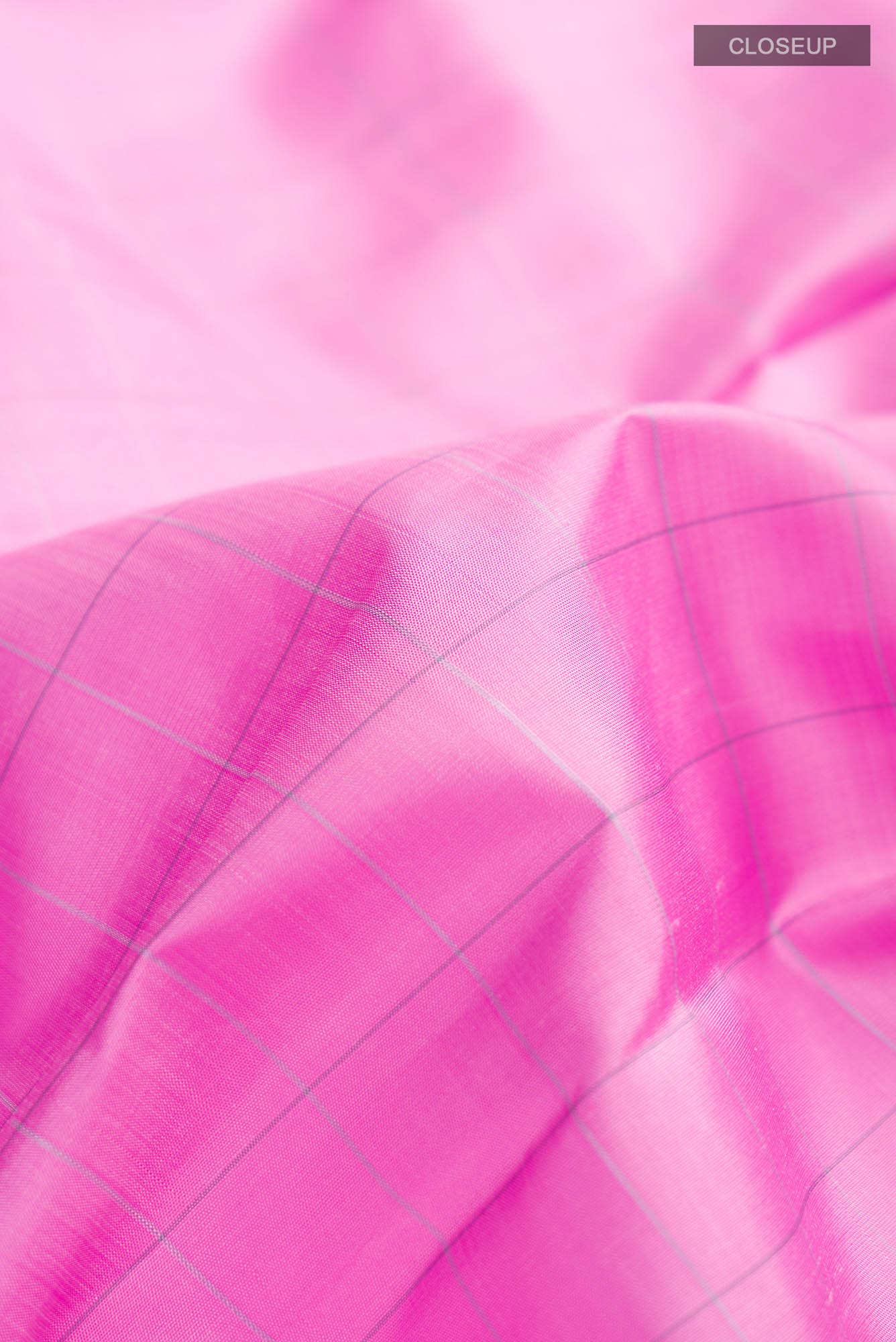 Rose pink Kanjivaram Silk Saree - Image 3