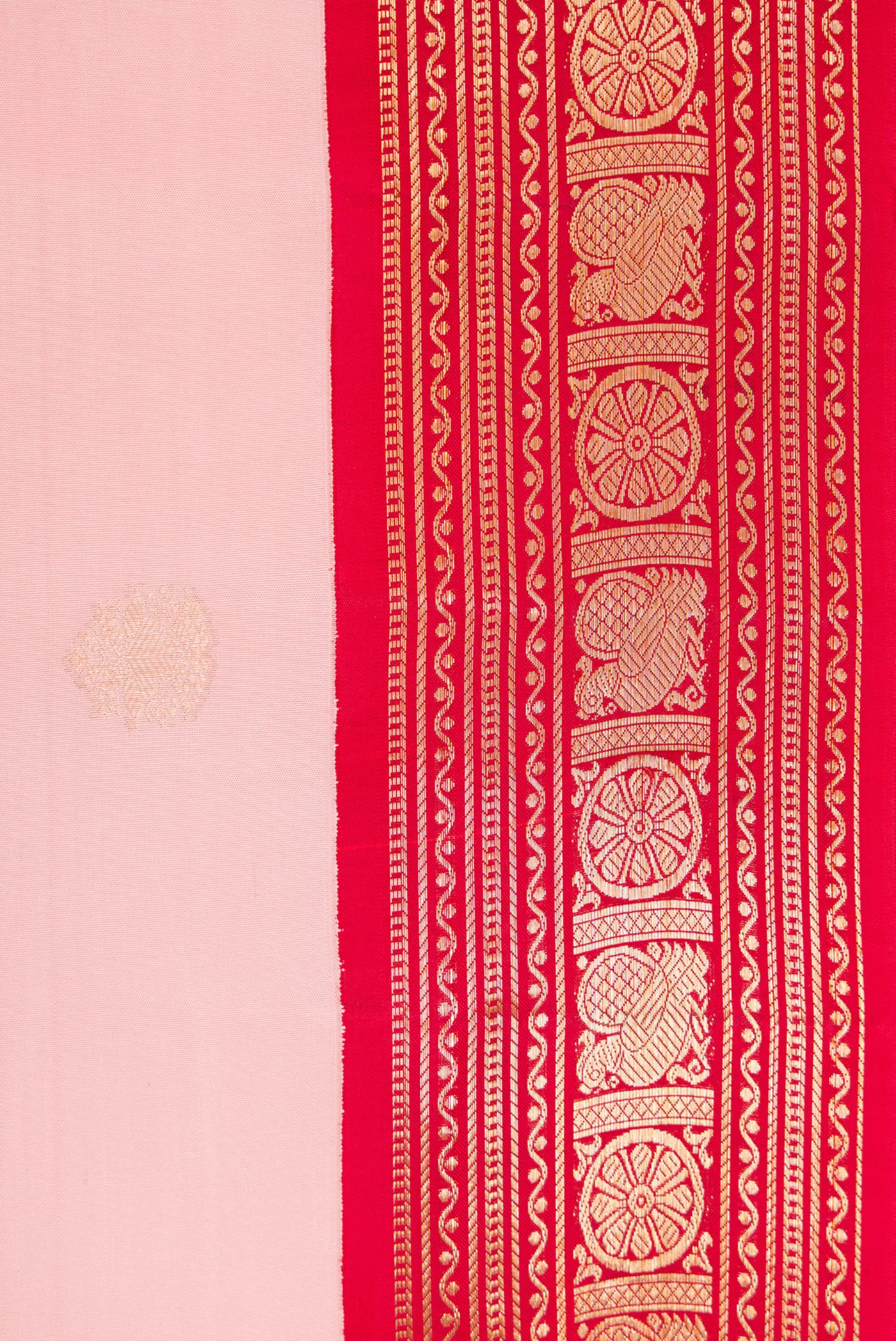 Rose pink Kanchipuram Silk Saree - Image 3