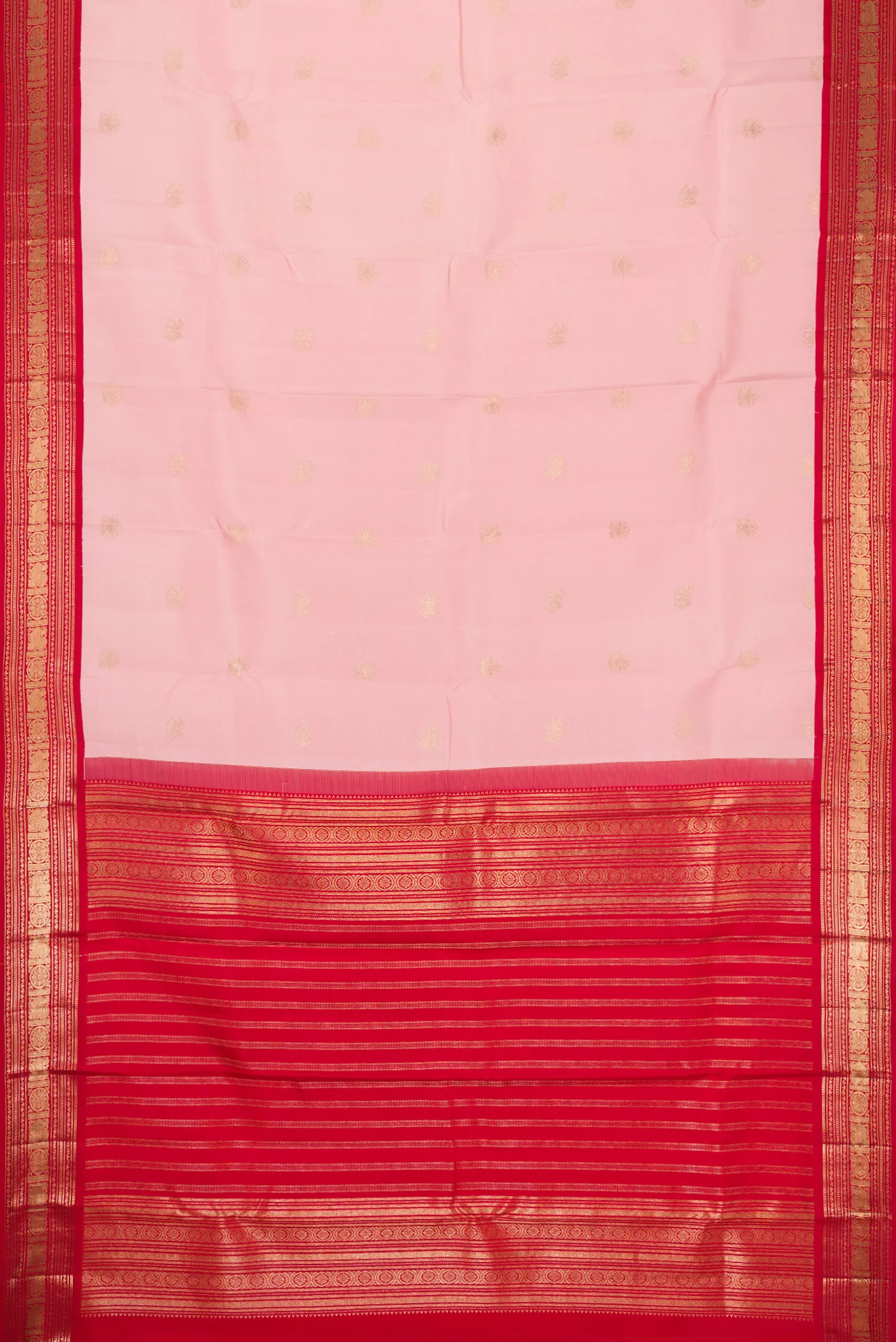 Rose pink Kanchipuram Silk Saree - Image 6